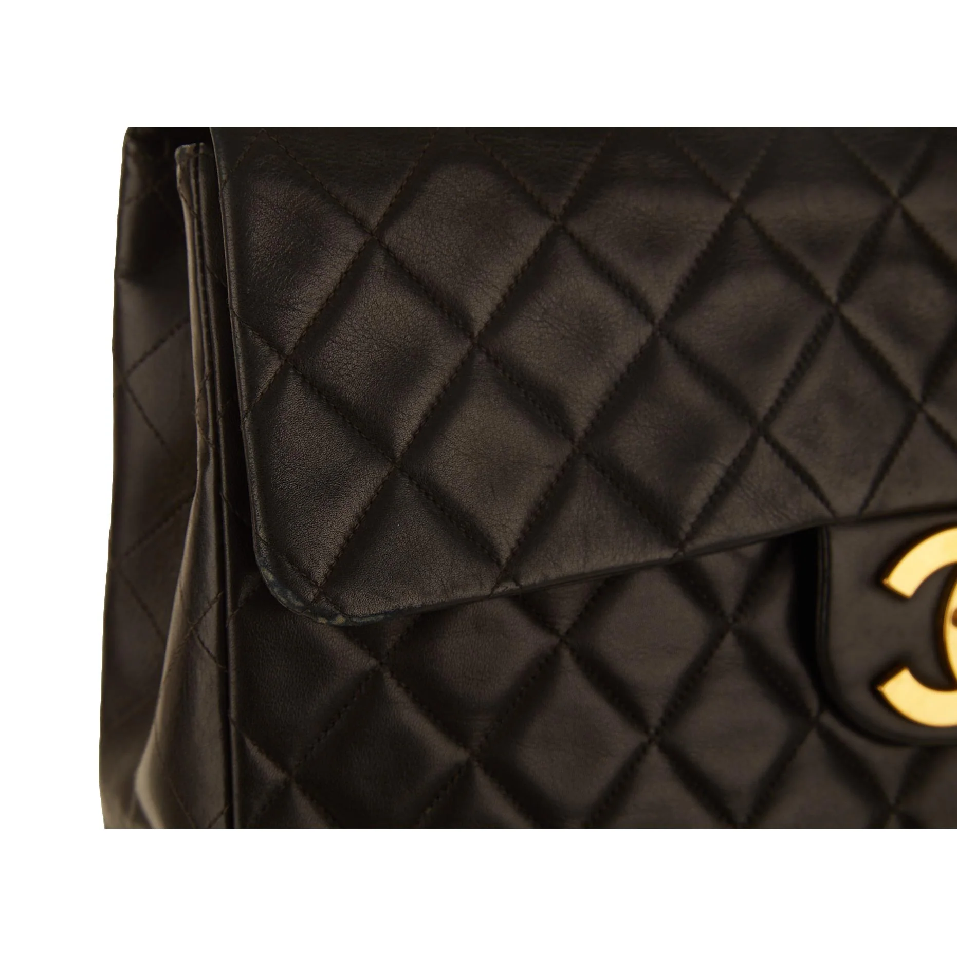 Chanel Black XL Jumbo Flap Bag - Image 6
