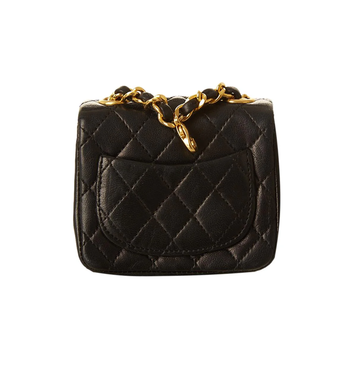 Chanel Black Mini Chain Belt Bag - Image 3