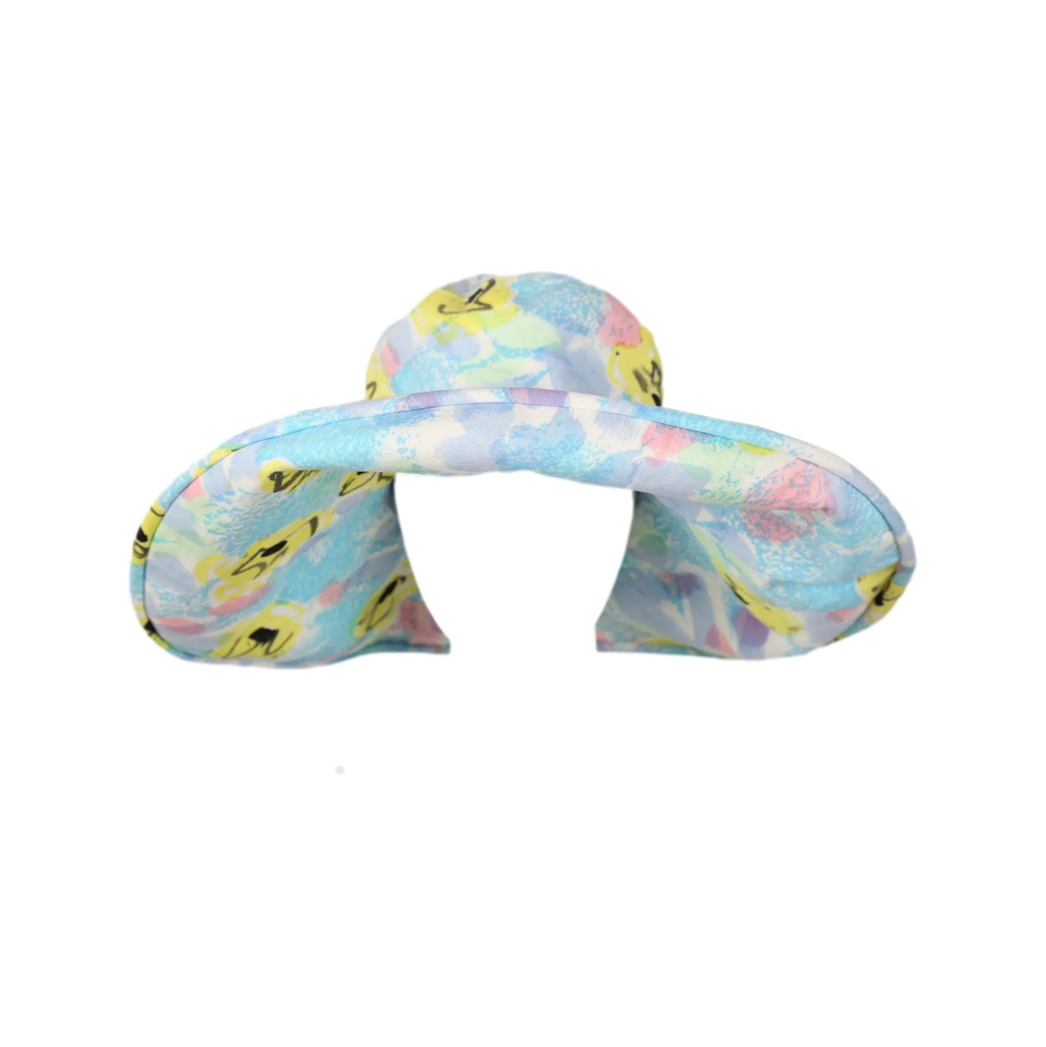 Chanel Blue Floral Jumbo Sun Hat