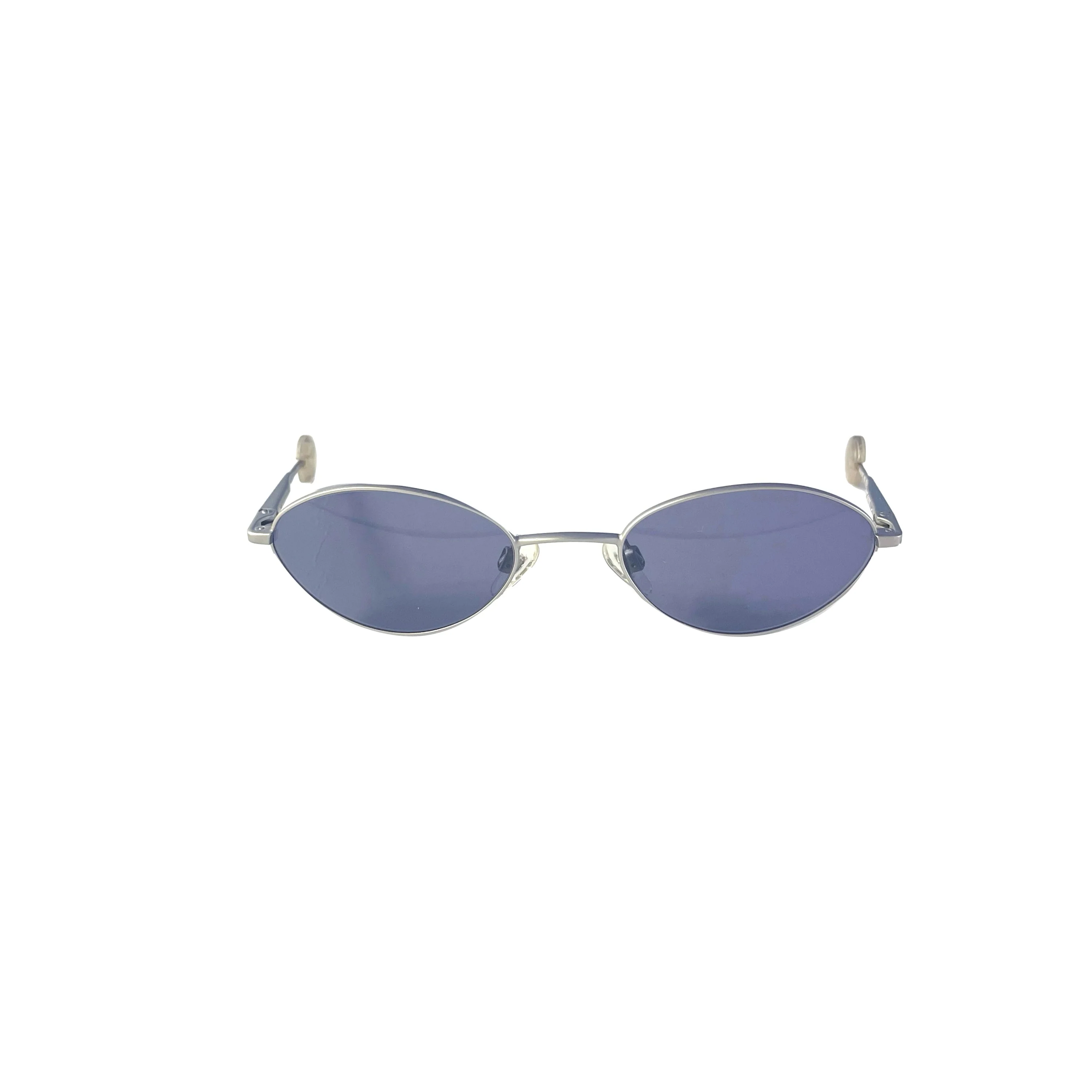 Chanel Blue Mini Round Temple Sunglasses - Image 2