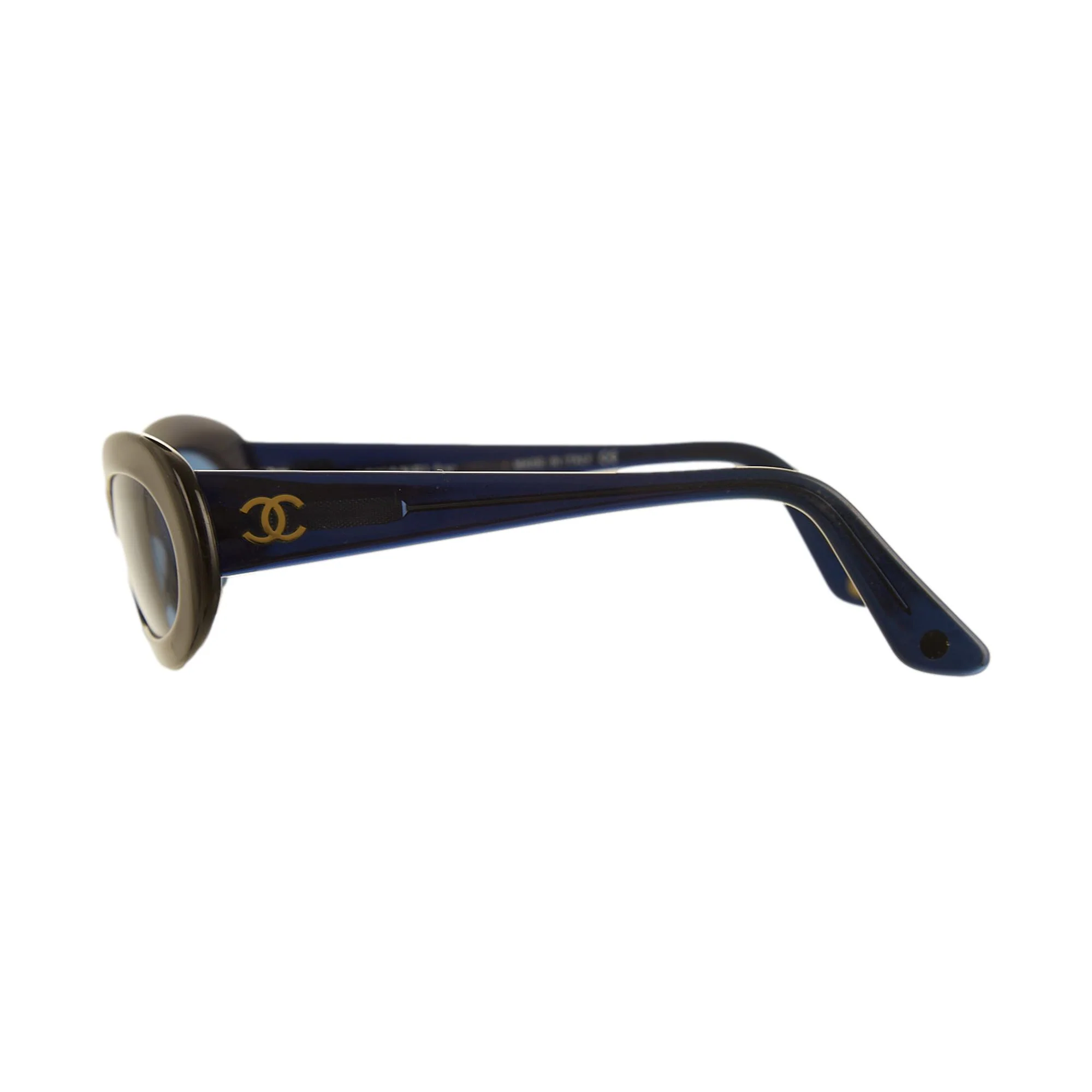 Chanel Blue Oval Logo Sunglasses - Image 3