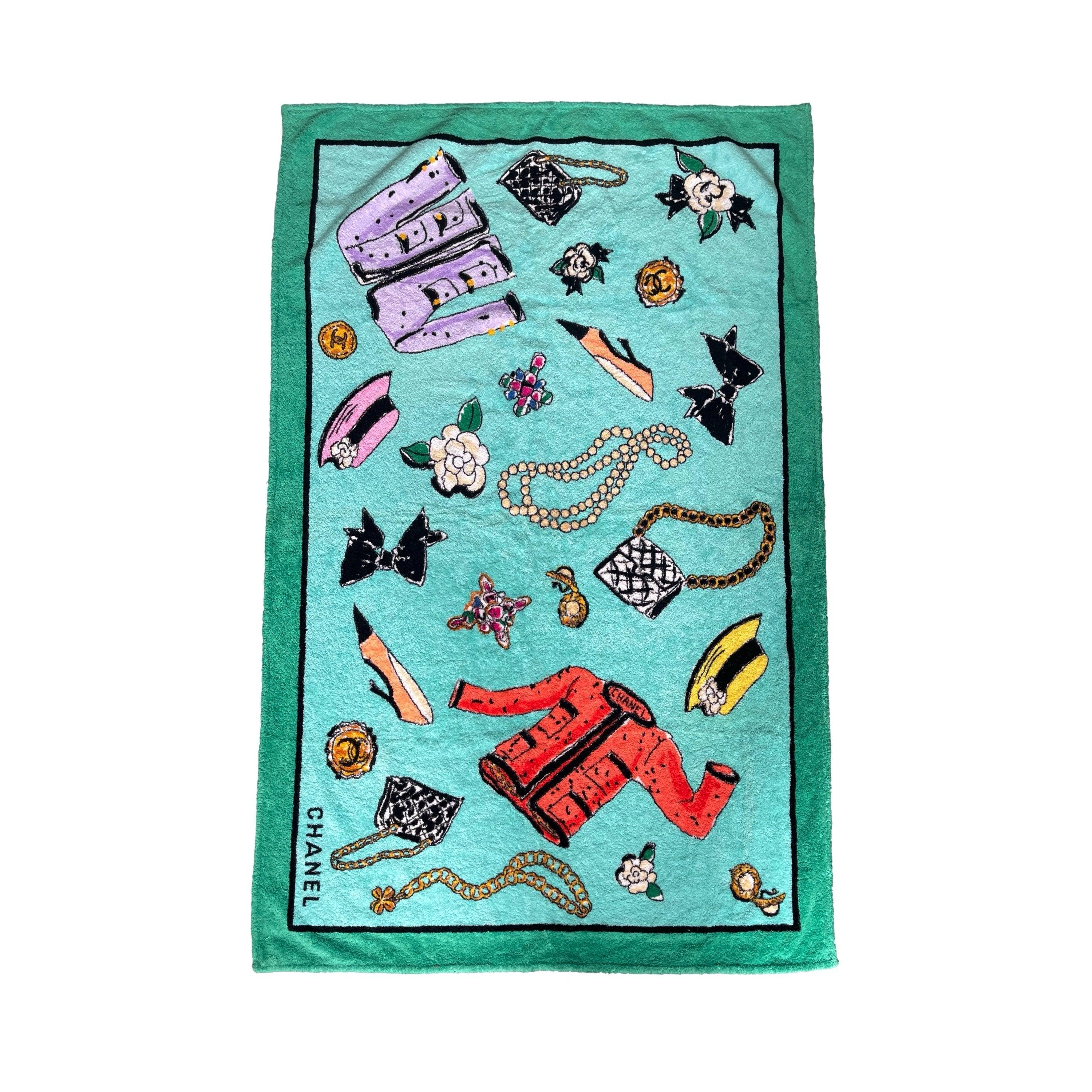 Chanel Blue Print Beach Towel