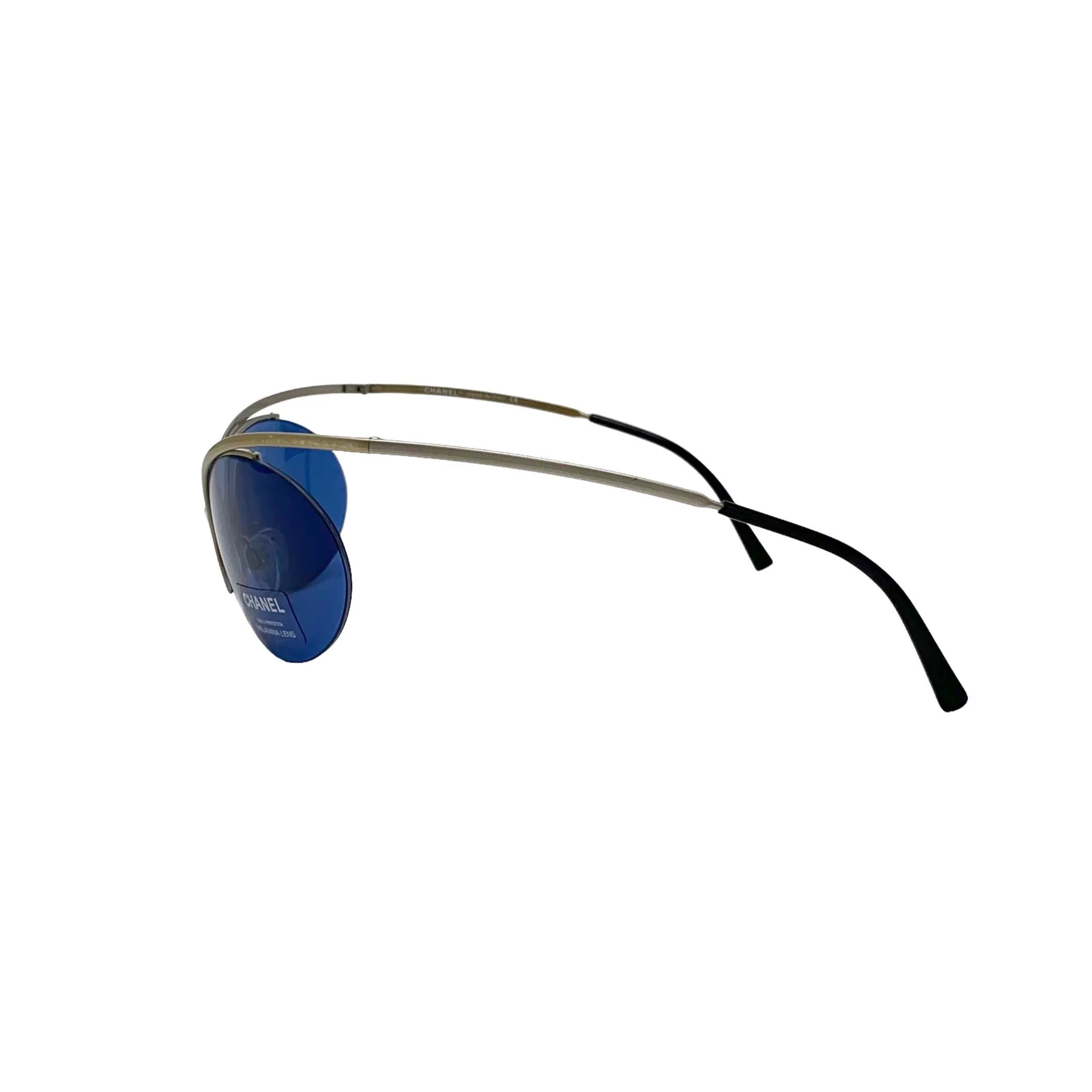 Chanel Blue Rimless Sunglasses - Image 2