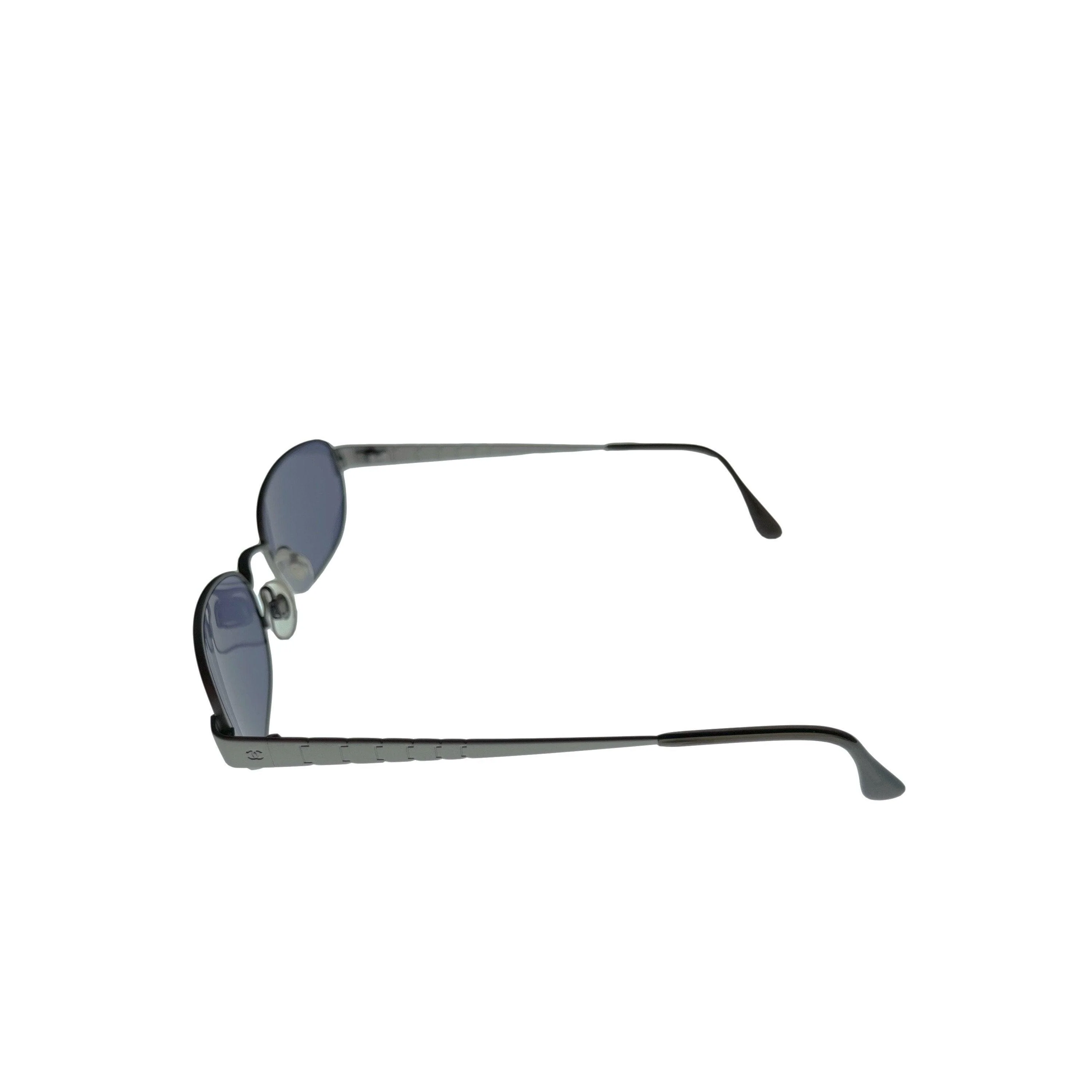 Chanel Blue Rimless Sunglasses - Image 3