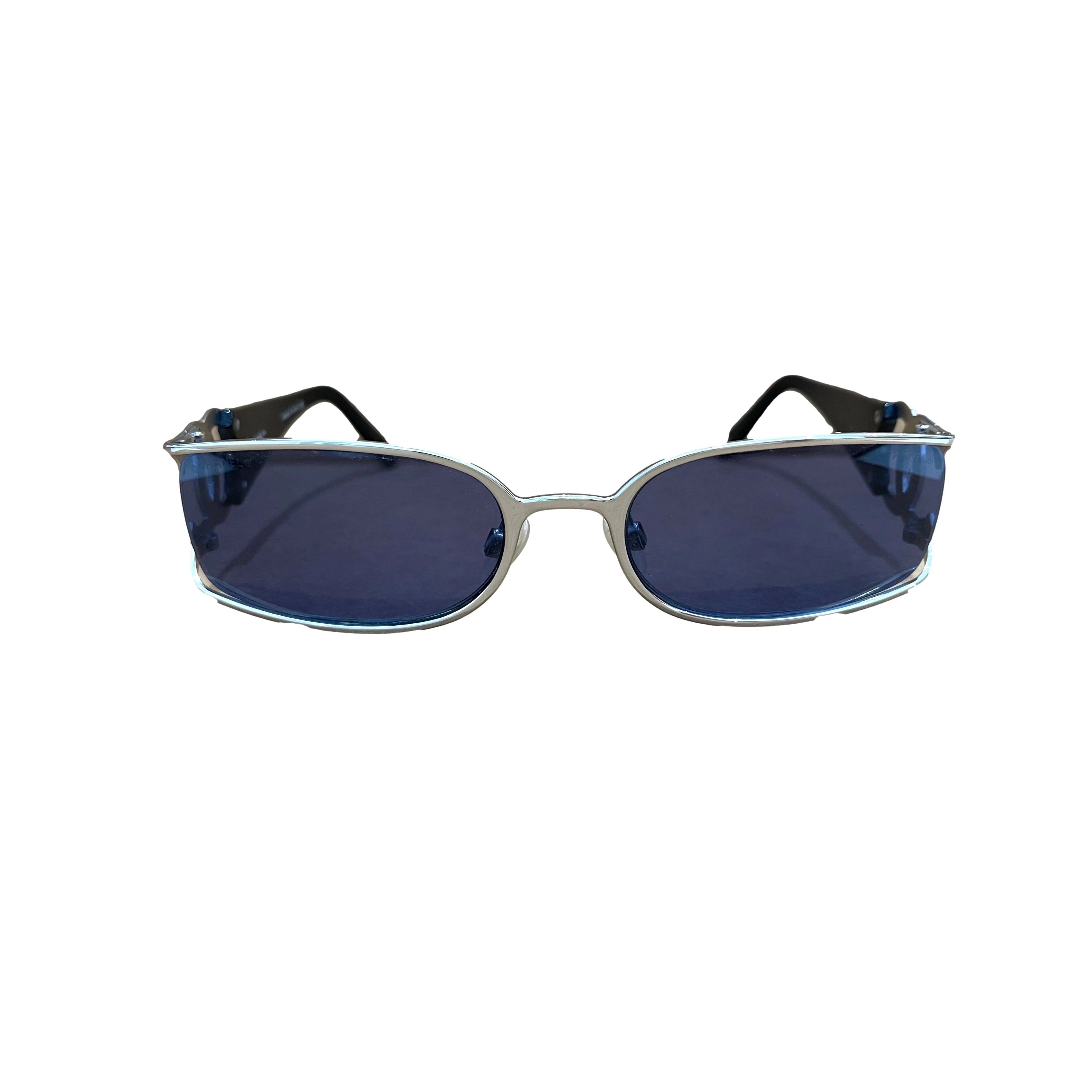 Chanel Blue Side Logo Sunglasses - Image 2
