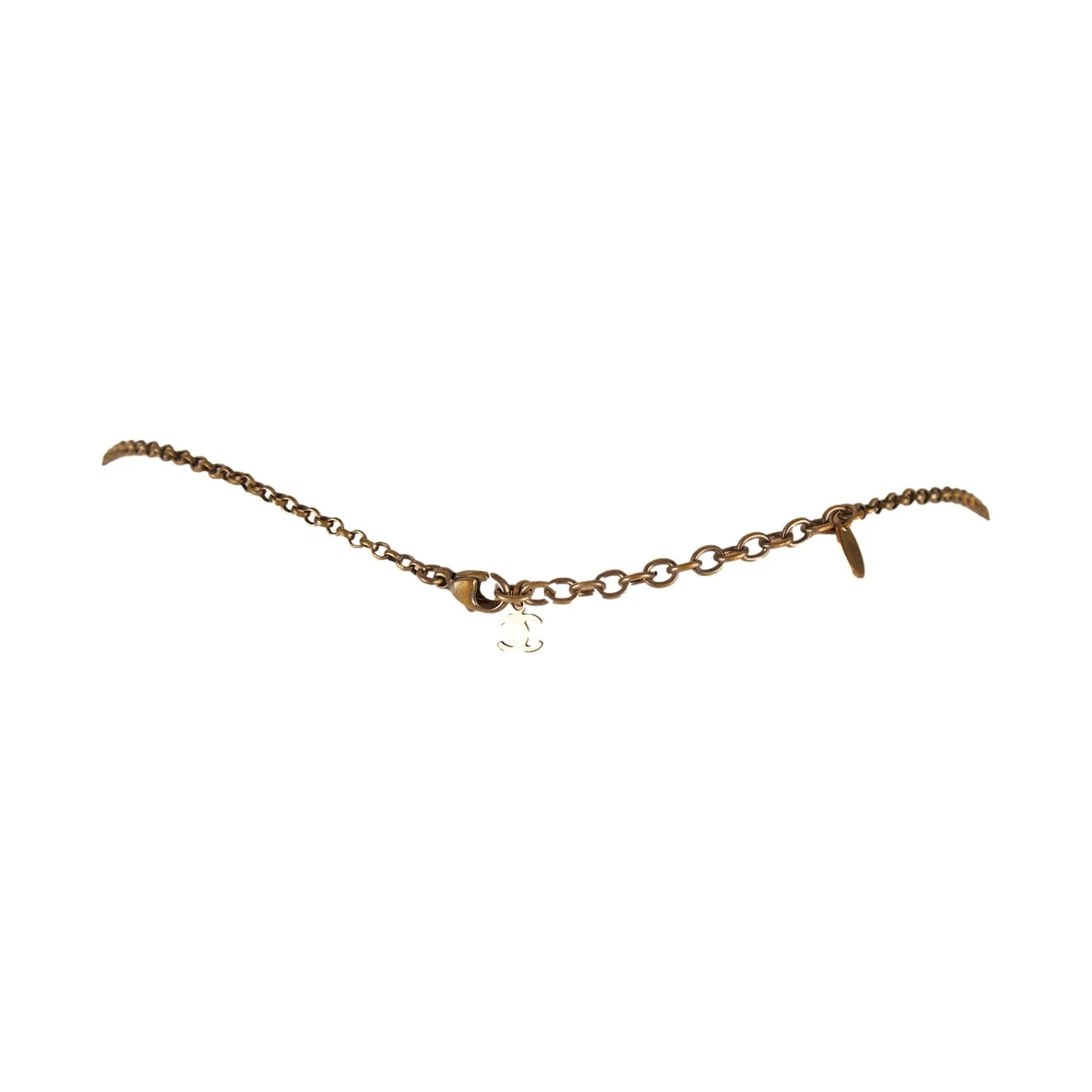 Chanel Brass Logo Charm Necklace - Image 2