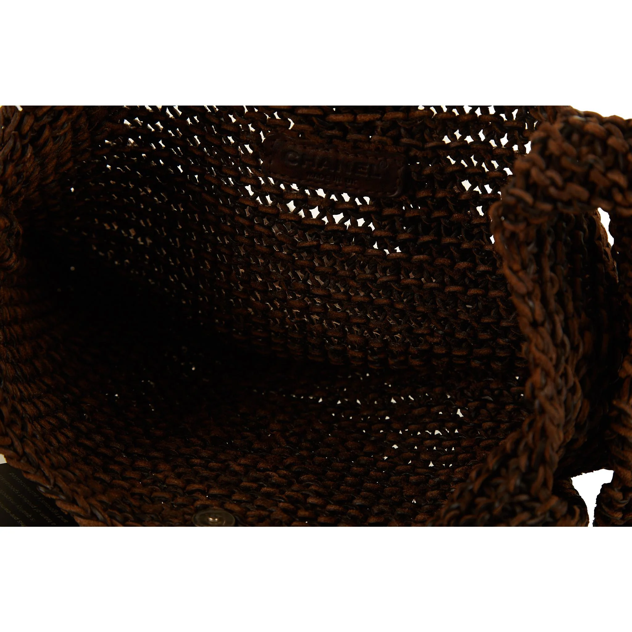 Chanel Brown Braided Shoulder Tote - Image 4