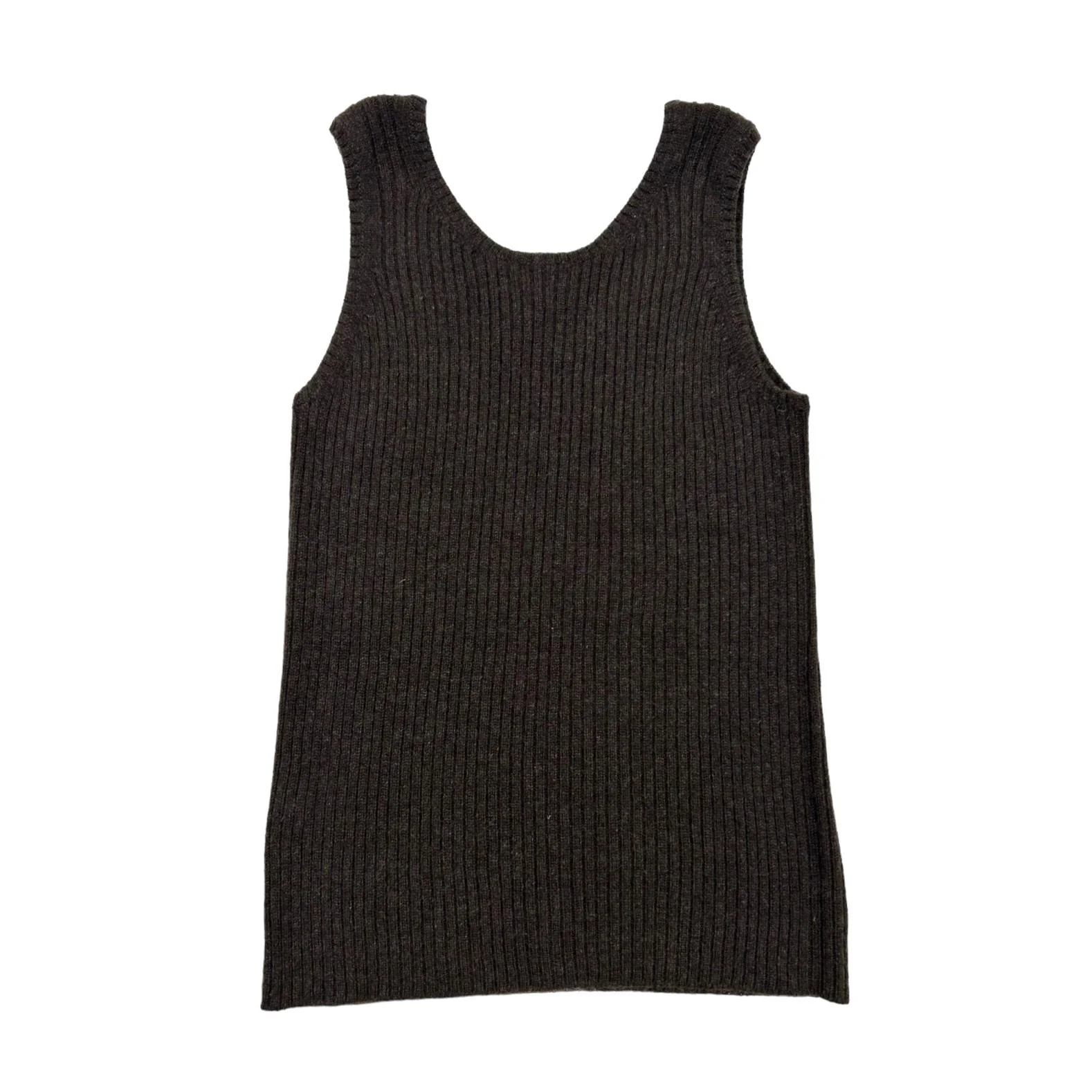Chanel Brown Cashmere Logo Tank - Image 2