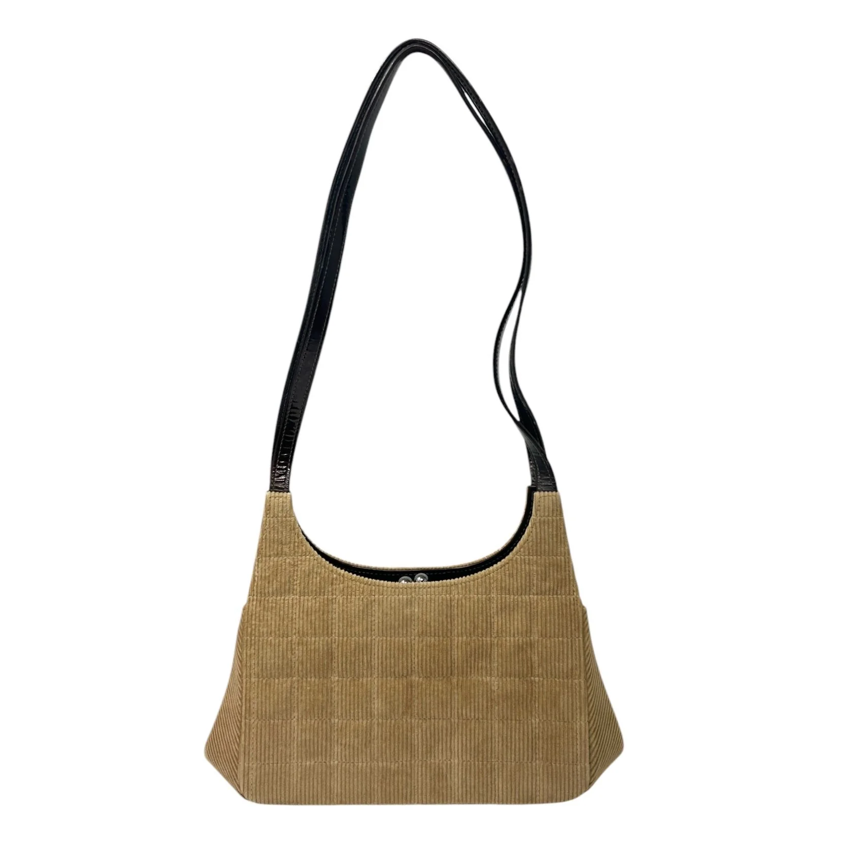 Chanel Brown Corduroy Quilted Logo Shoulder Bag - Image 2