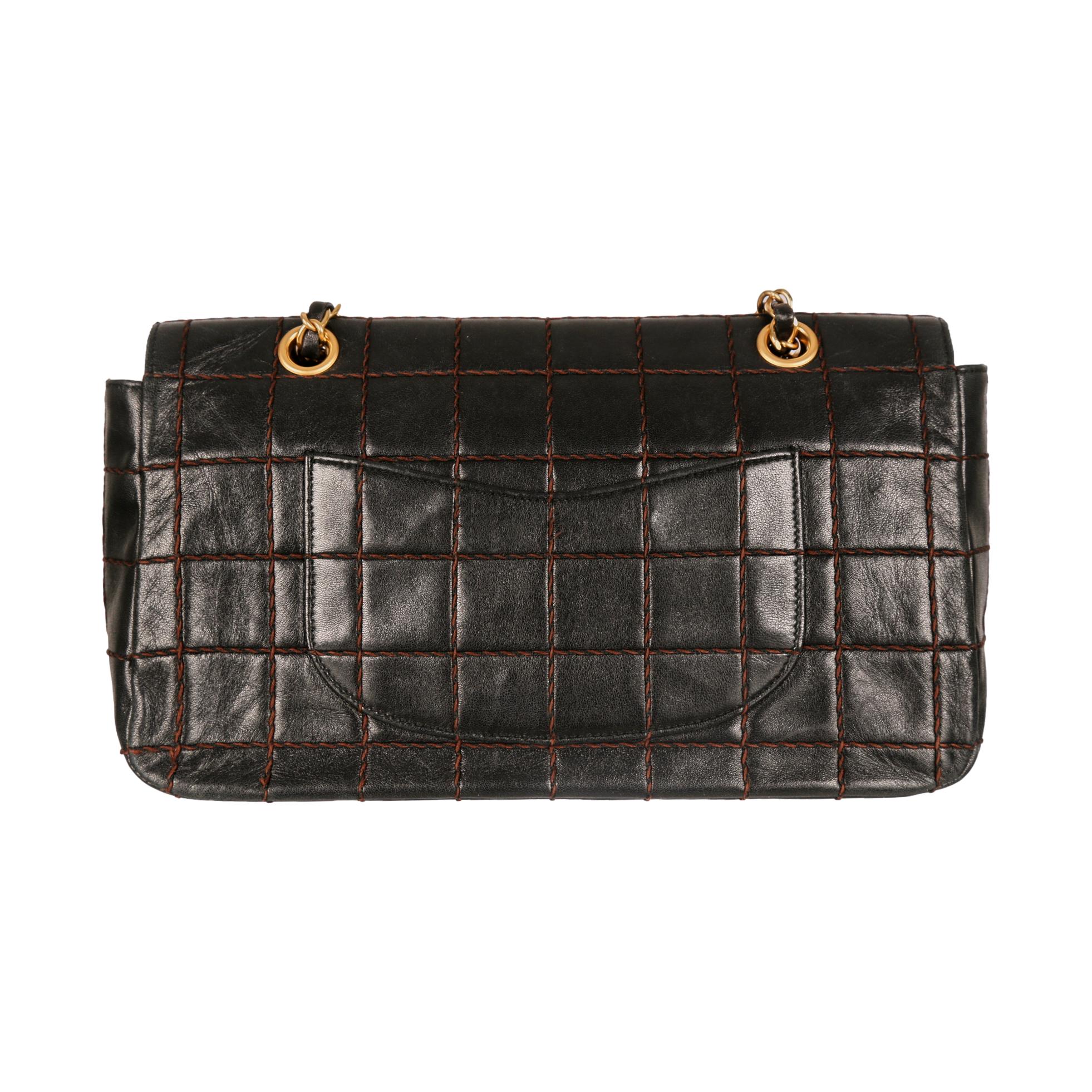 Chanel Brown Crazy Stitch Quilted Flap Bag - Image 2