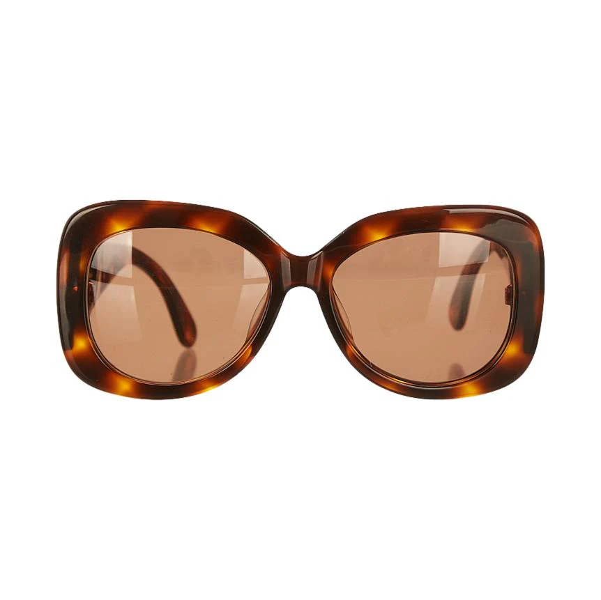 Chanel Brown Jumbo Logo Sunglasses - Image 2