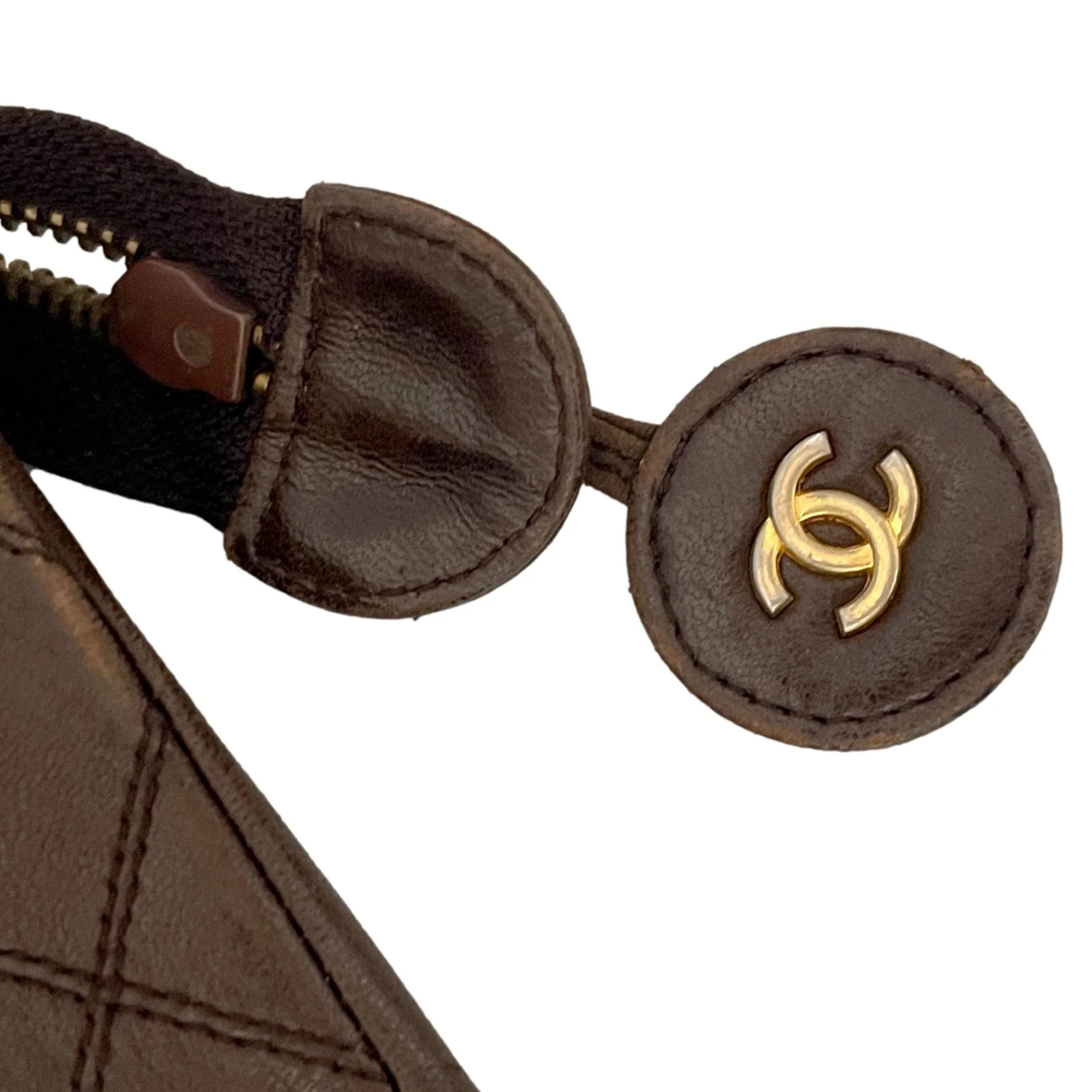 Chanel Brown Logo Clutch - Image 3