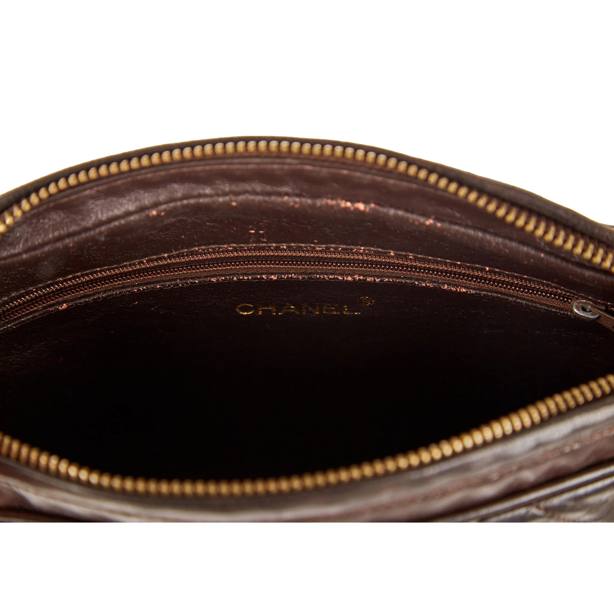 Chanel Brown Logo Tassel Shoulder Bag - Image 4