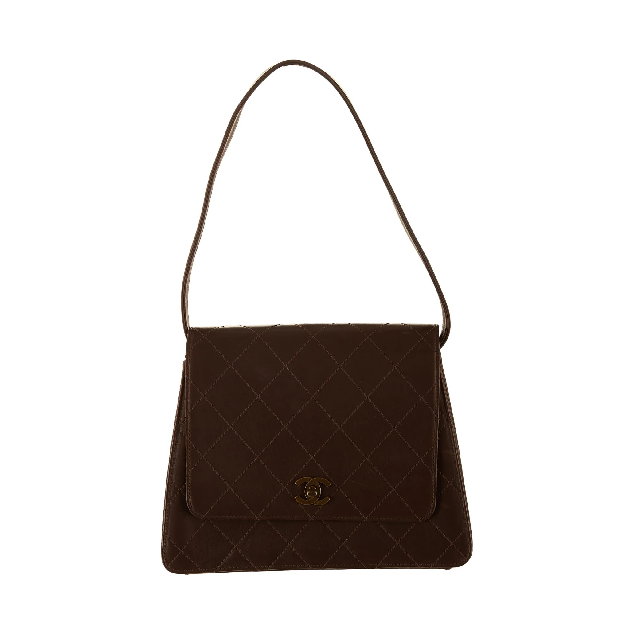 Chanel Brown Quilted Shoulder Bag