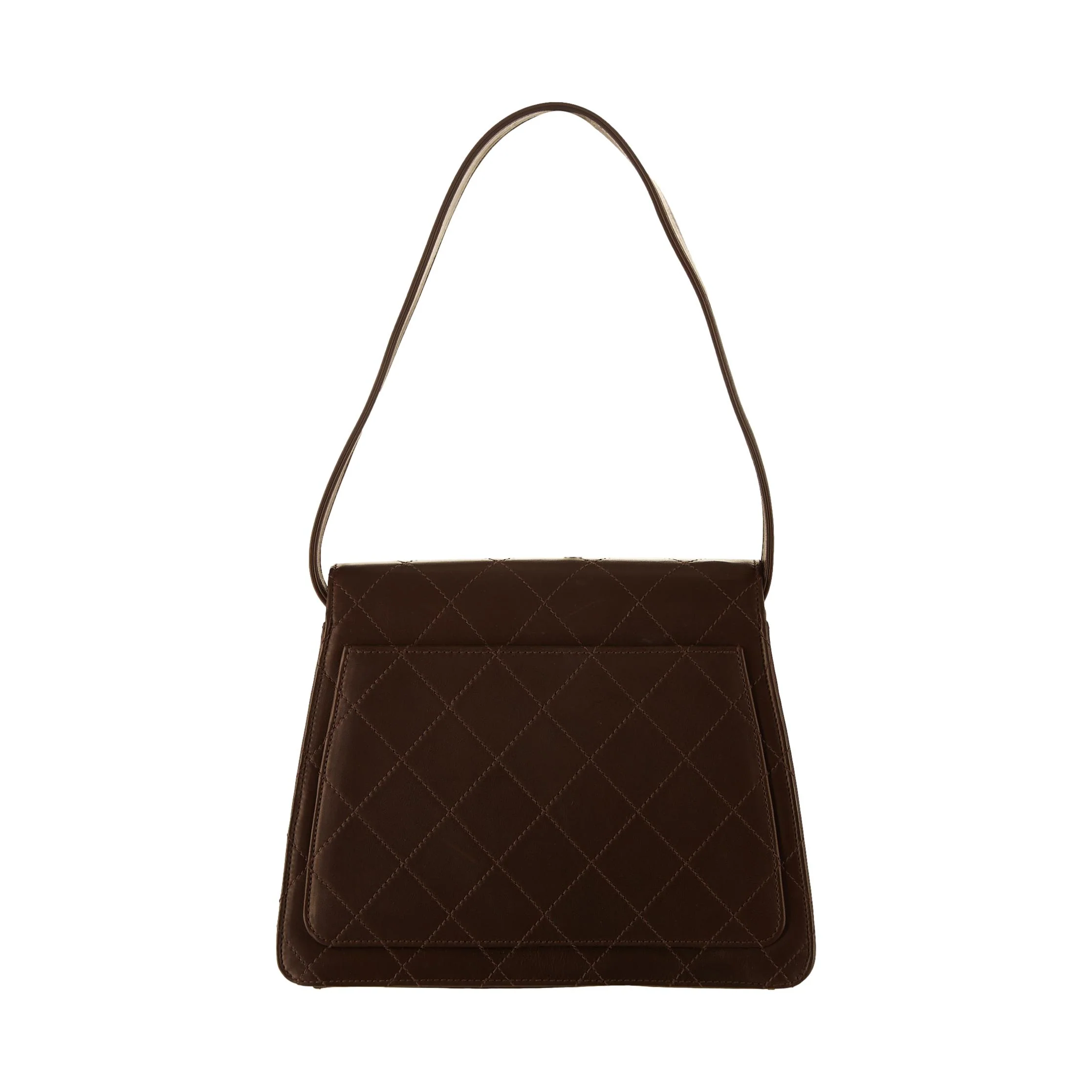 Chanel Brown Quilted Shoulder Bag - Image 2