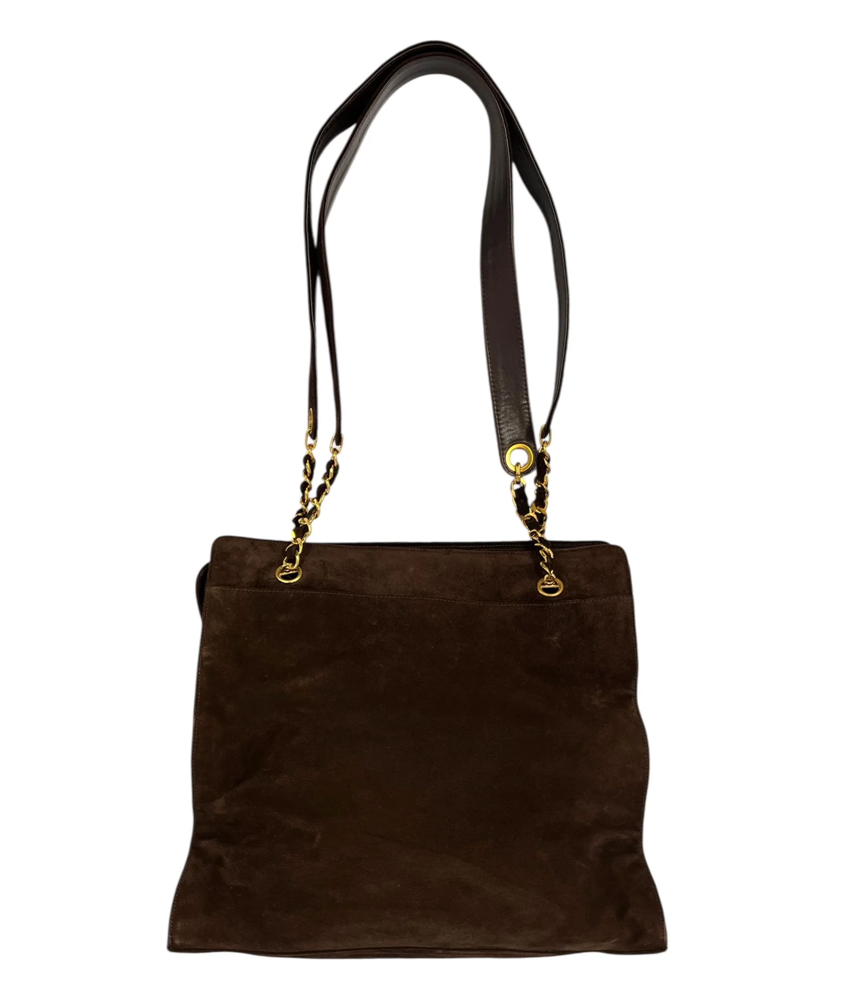 Chanel Brown Suede Shoulder Tote - Image 2