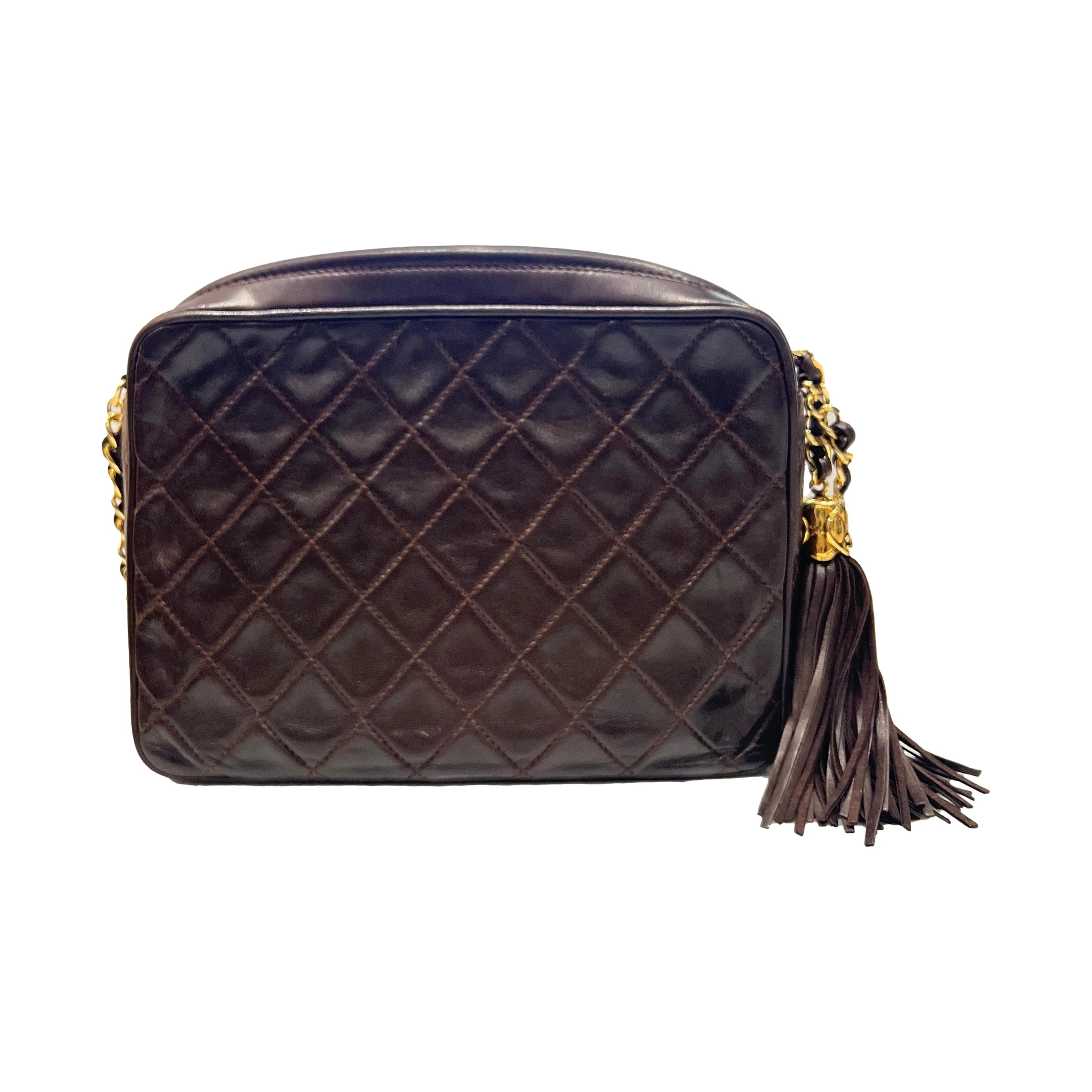 Chanel Brown Tassel Shoulder Bag - Image 2