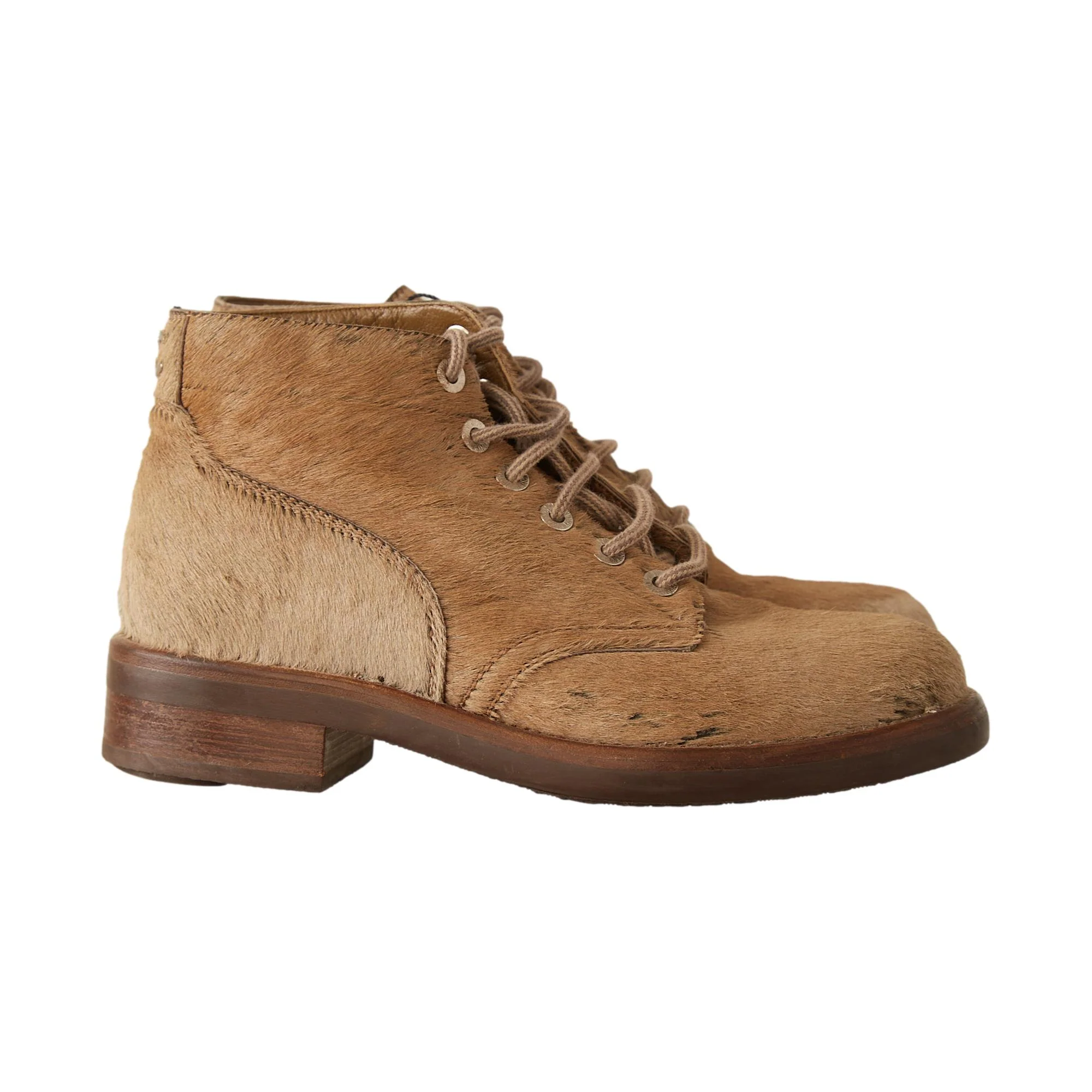 Chanel Calfhair Logo Boots - Image 3