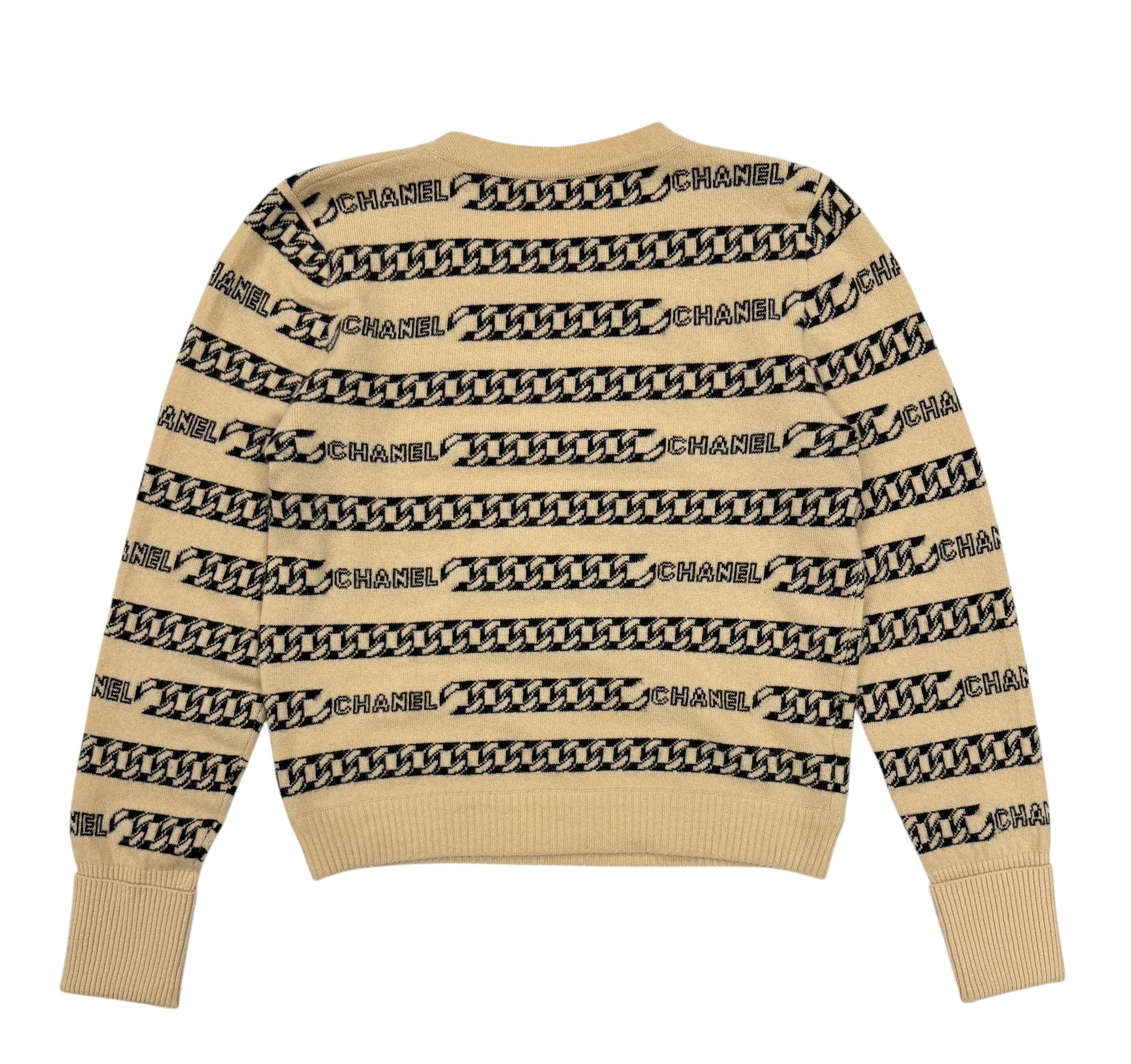 Chanel Chain Cashmere Logo Sweater - Image 2