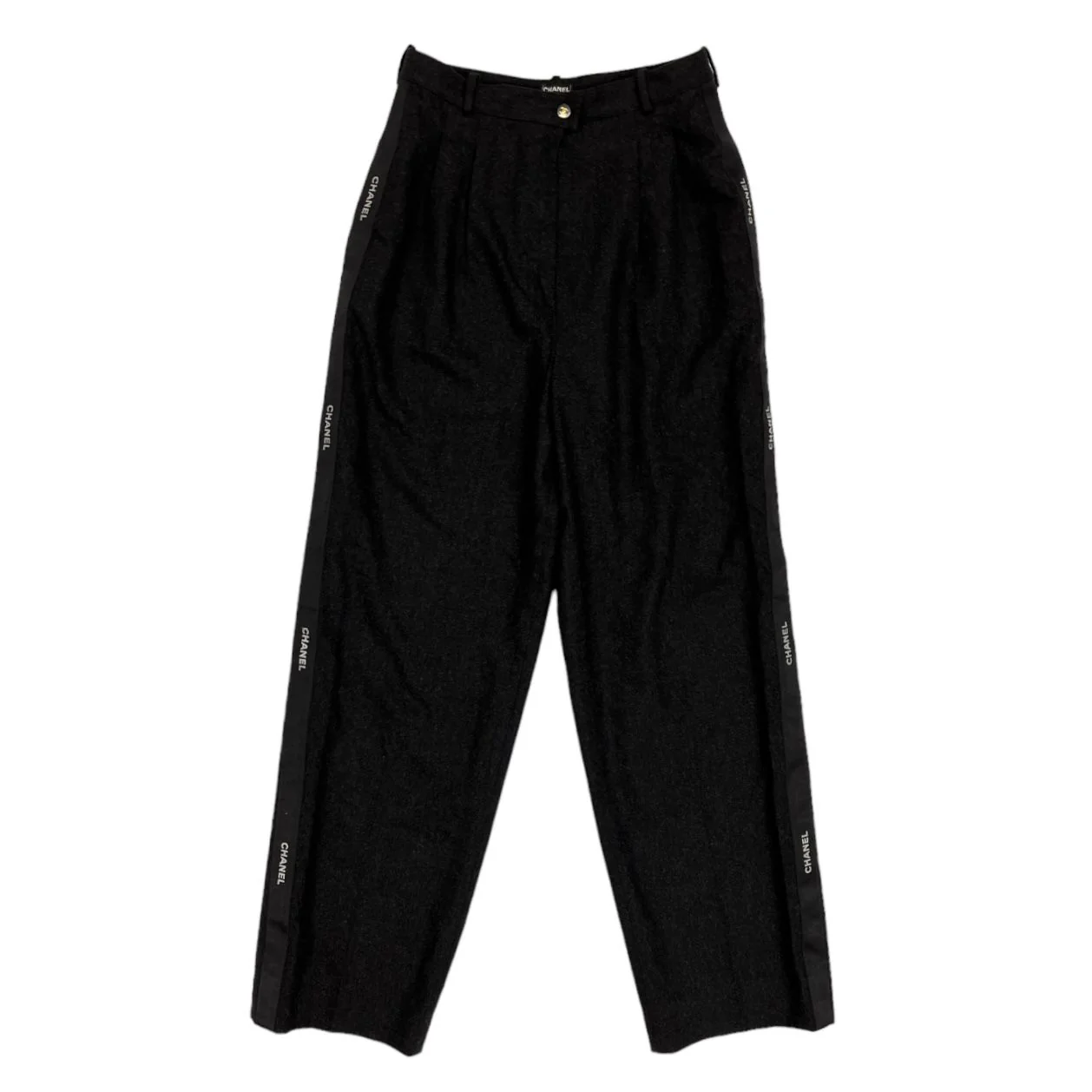 Chanel Charcoal Logo Trouser