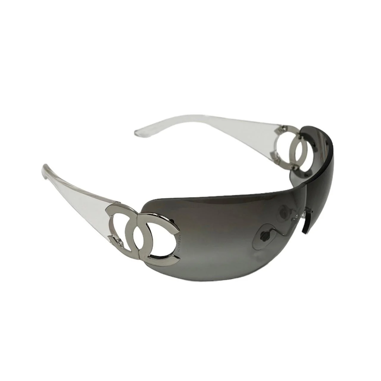 Chanel Clear Oversized Sunglasses - Image 2
