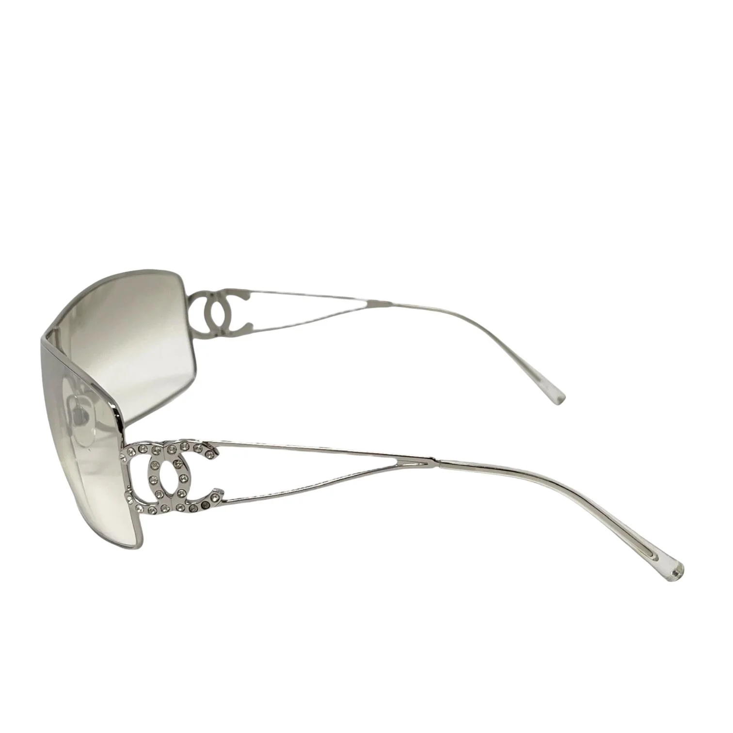 Chanel Clear Rhinestone Rimless Sunglasses - Image 2