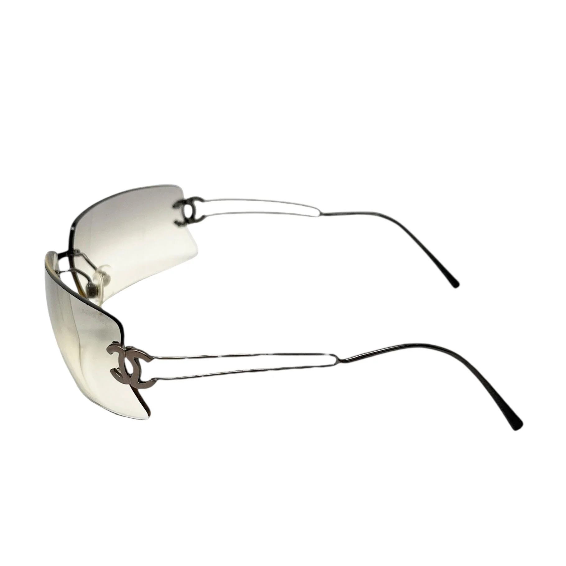 Chanel Smoke Rimless Sunglasses - Image 3