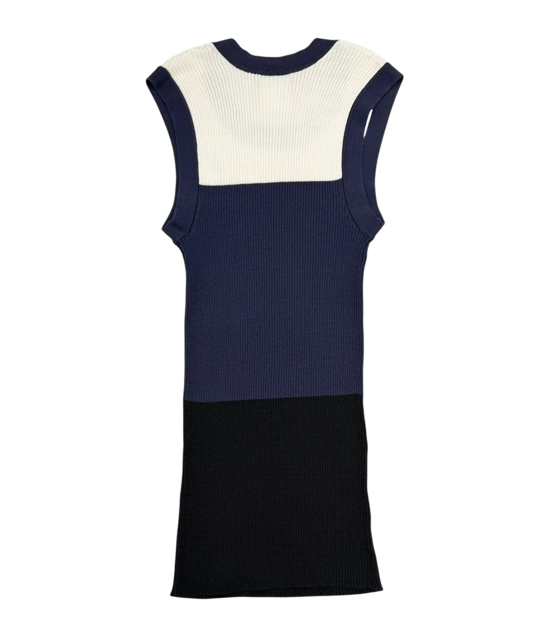 Chanel Colorblocked Ribbed Mini Dress - Image 2