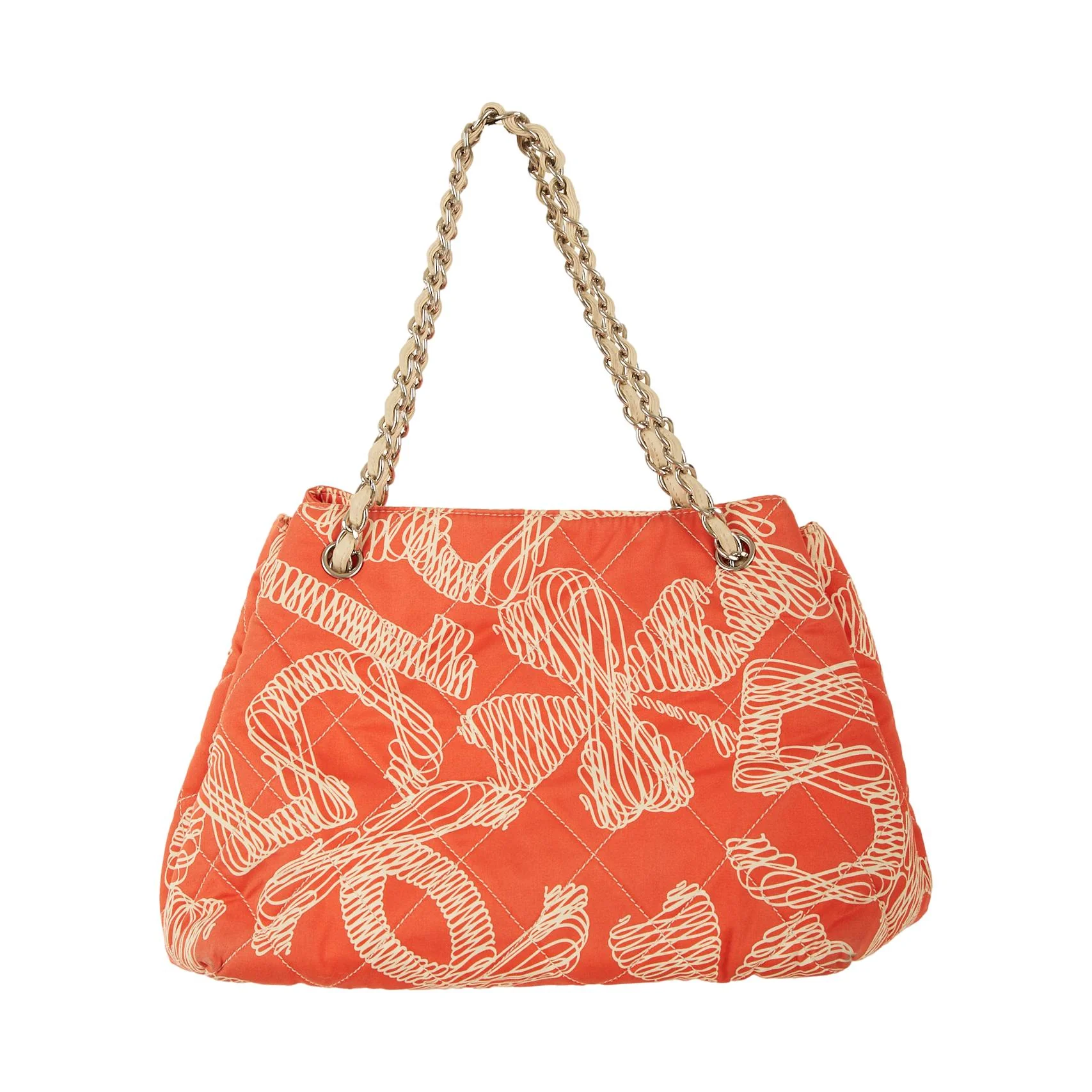 Chanel Coral Print Chain Shoulder Bag - Image 2