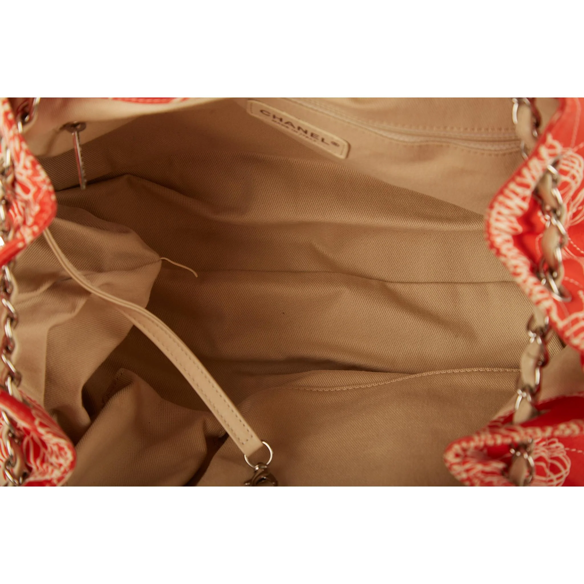 Chanel Coral Print Chain Shoulder Bag - Image 4