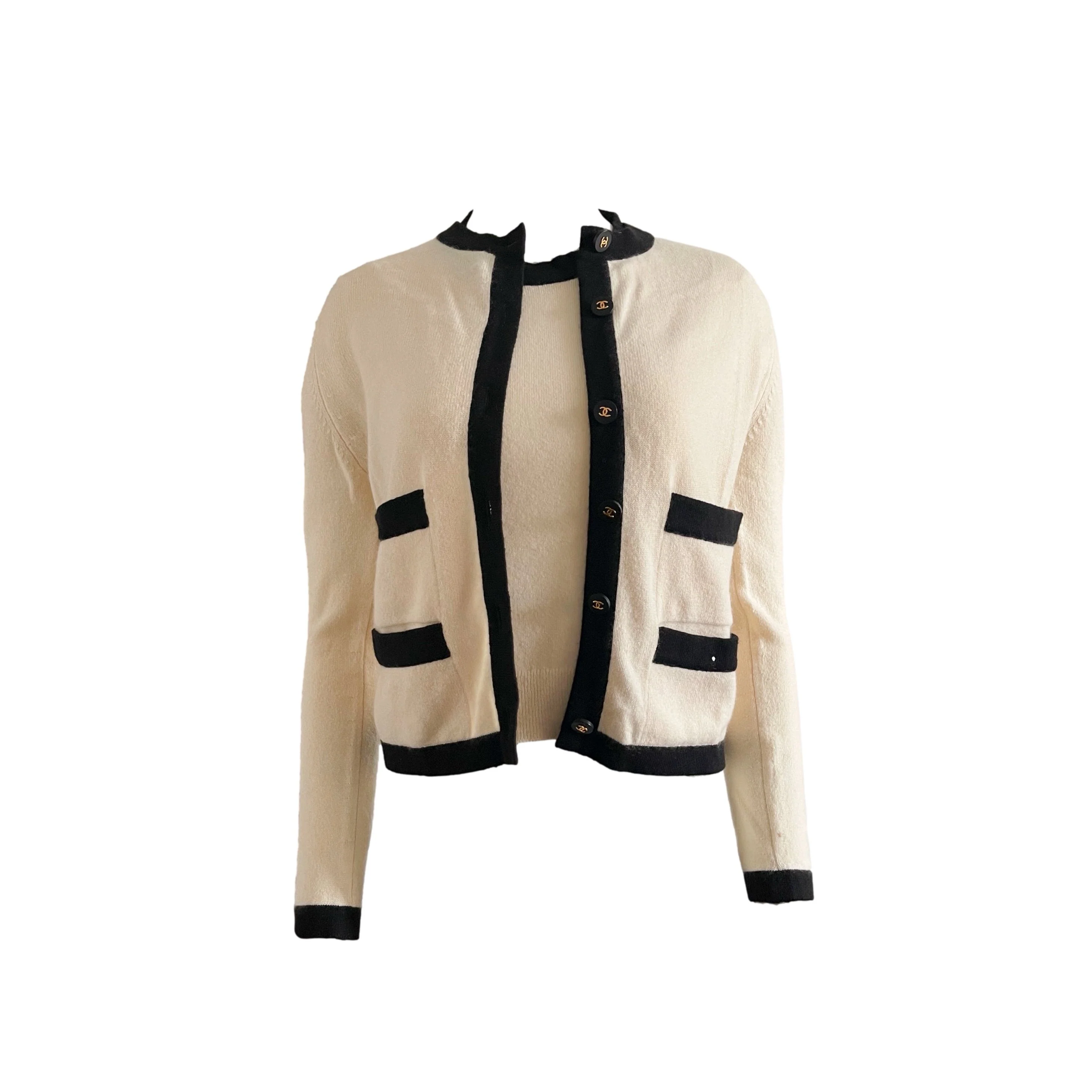 Chanel Cream Cashmere Twin Set