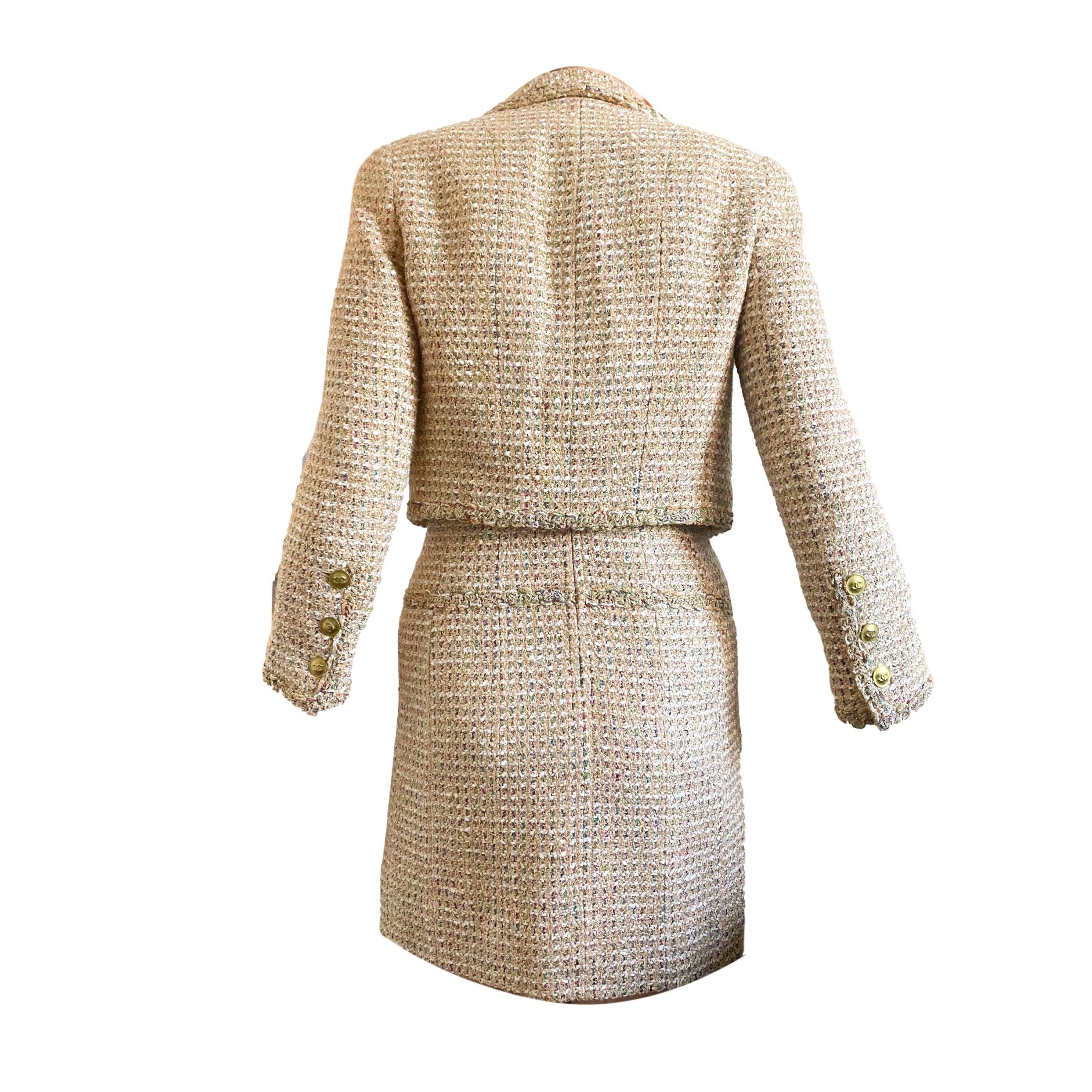 Chanel Cream Cropped Dress Set - Image 2