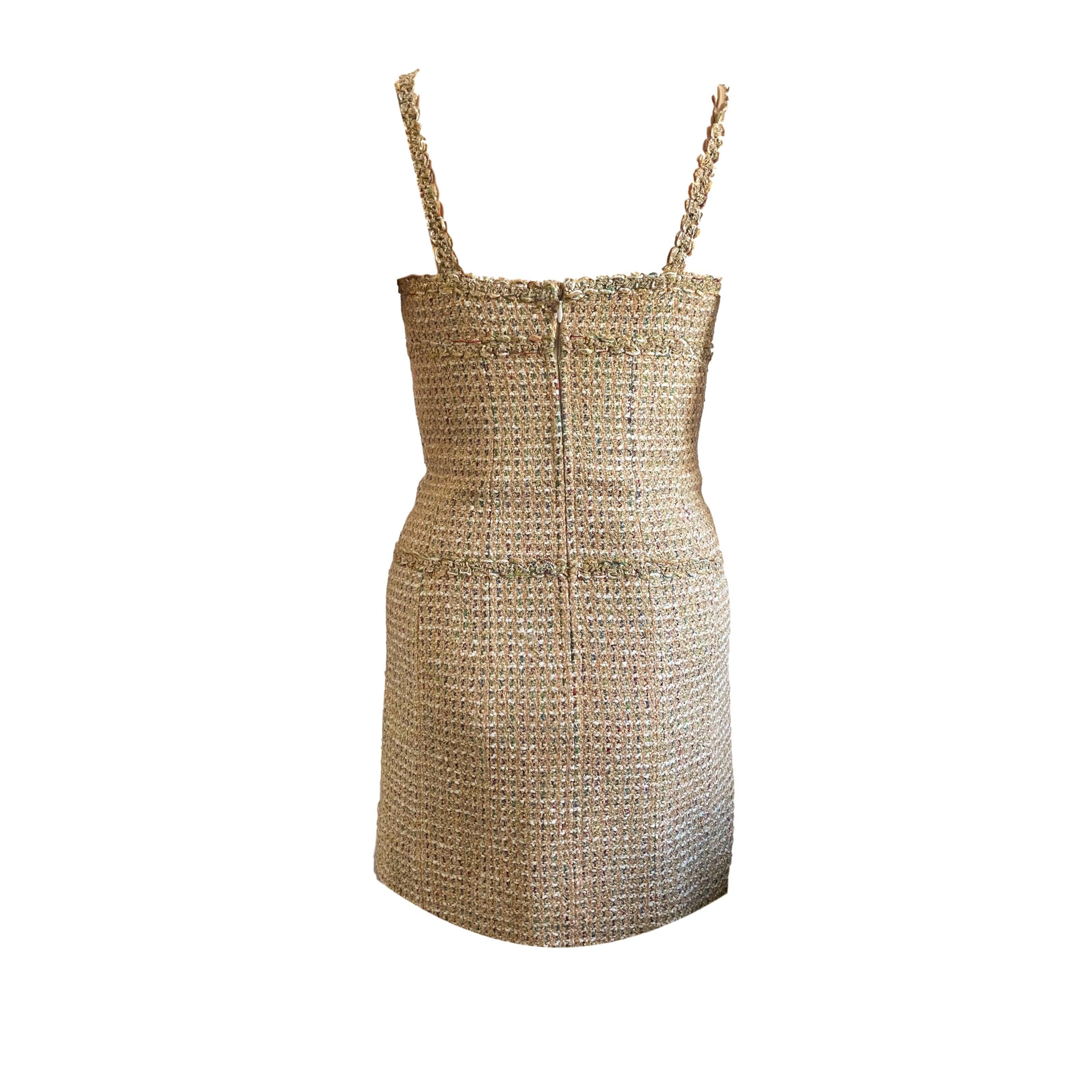 Chanel Cream Cropped Dress Set - Image 3