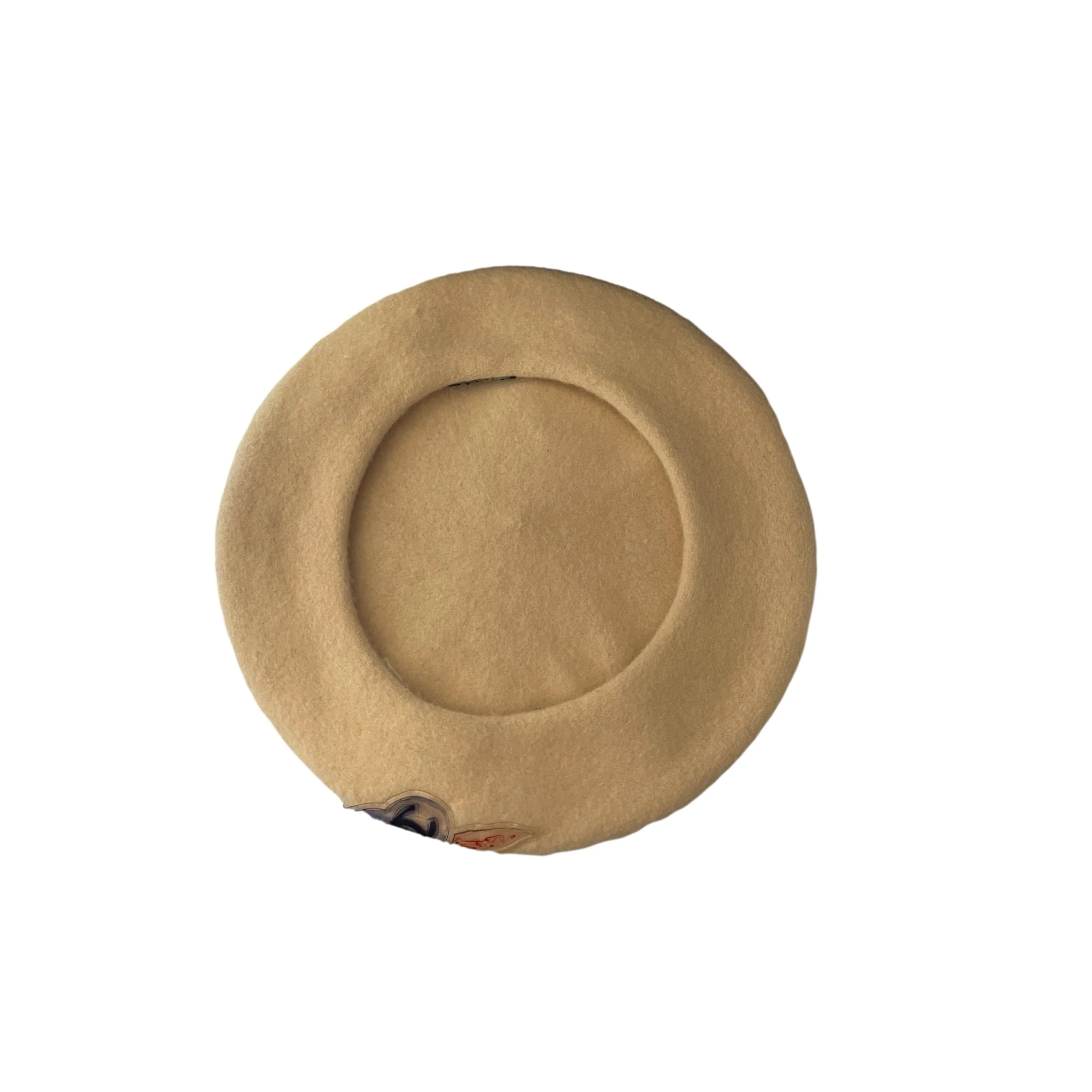 Chanel Cream Logo Beret - Image 3