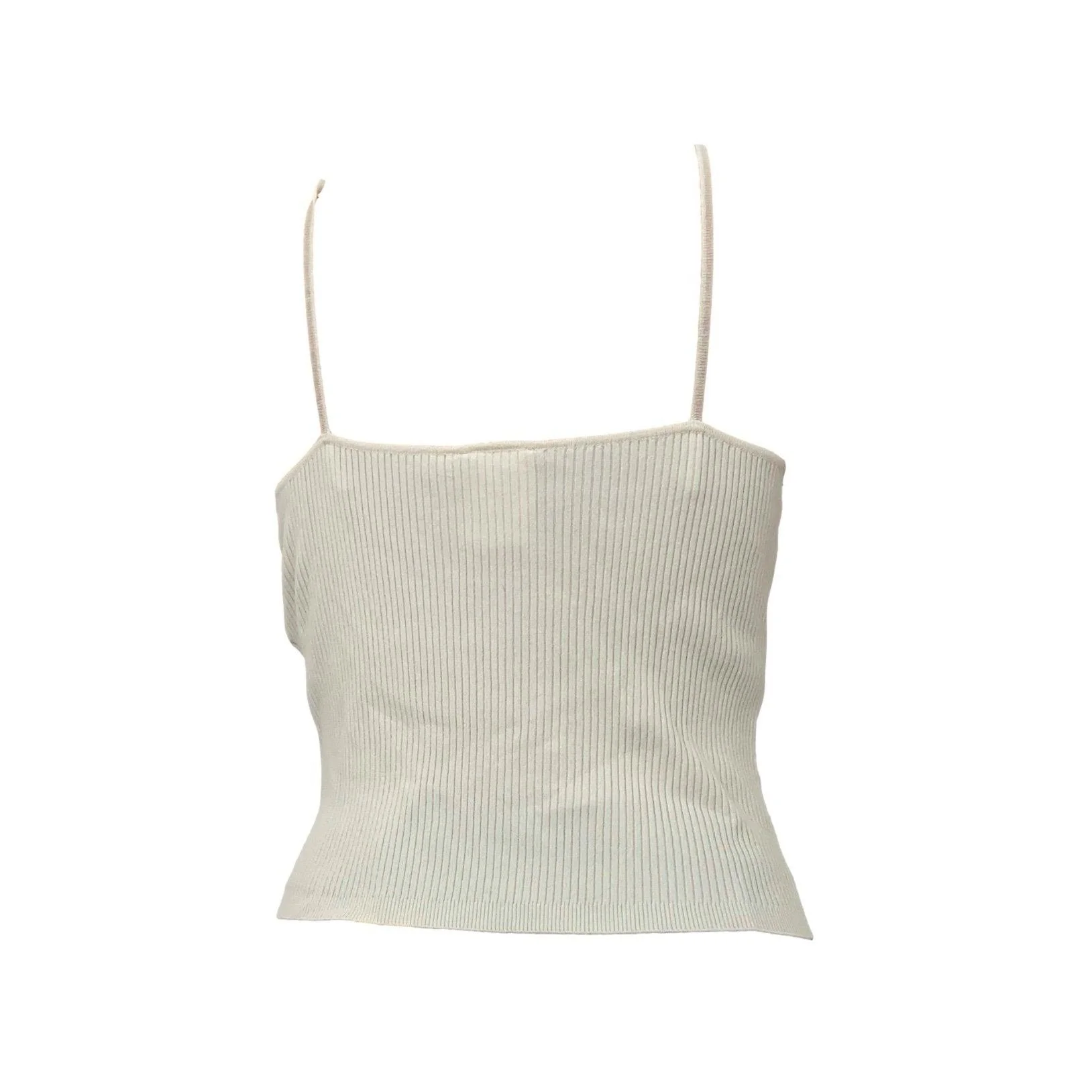 Chanel Cream Ribbed Tank - Image 2