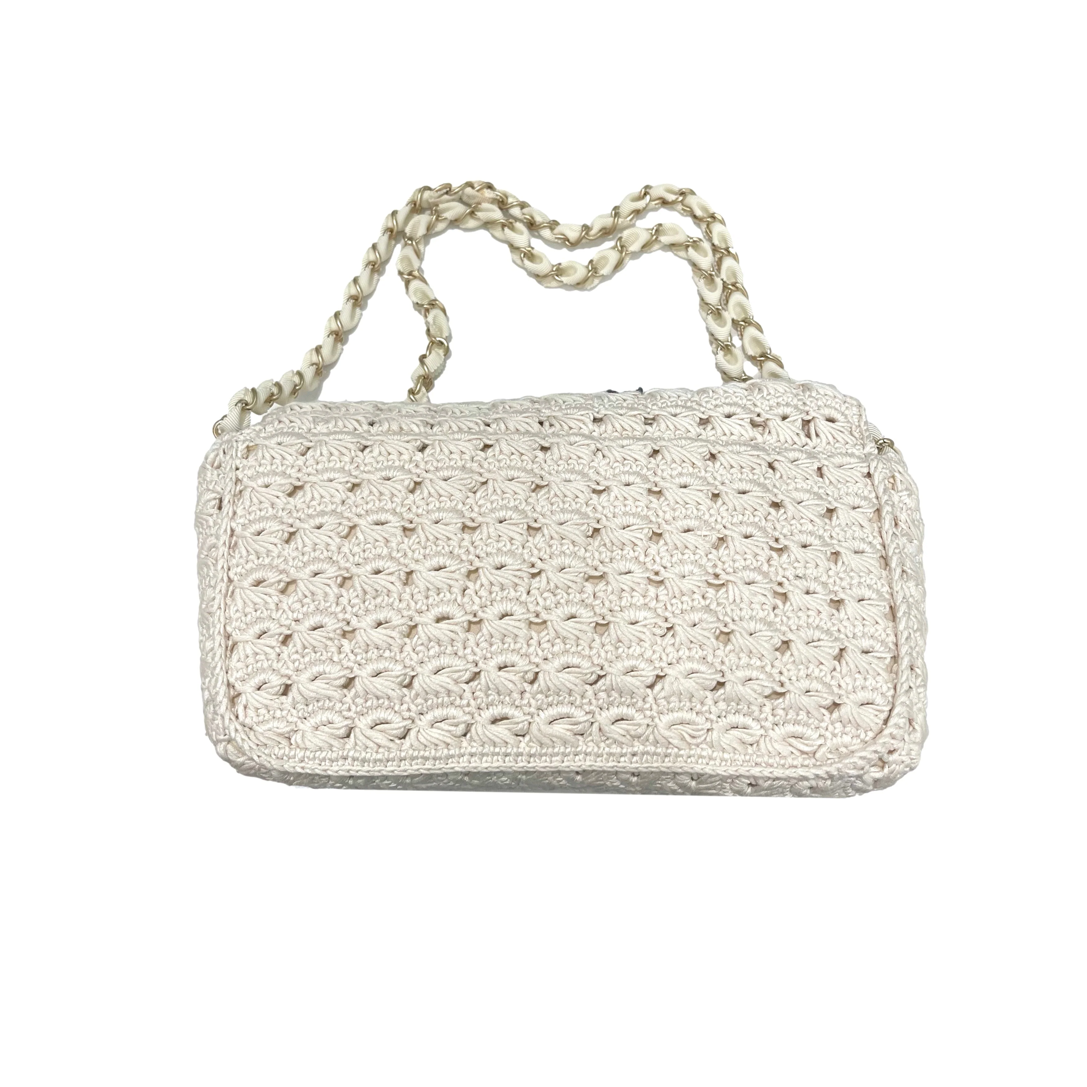 Chanel Crochet Floral Flap Bag - Image 2