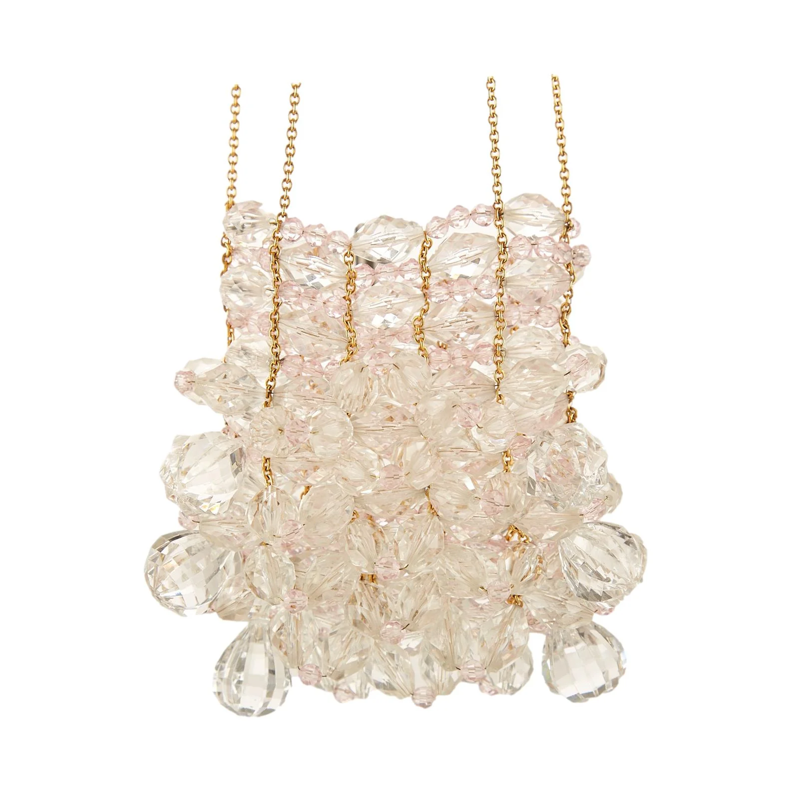 Chanel Pink Crystal Chain Shoulder Bag - Image 2