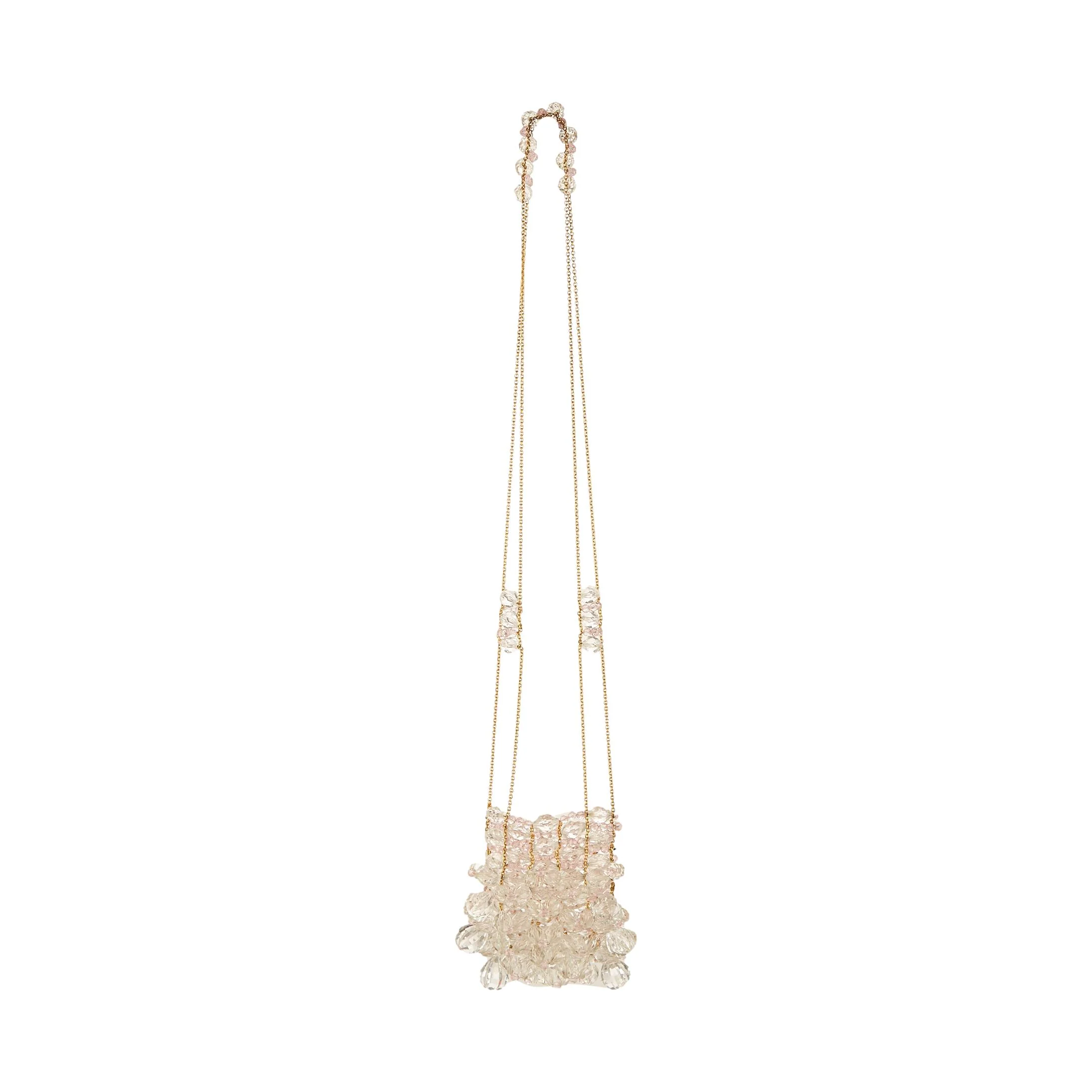 Chanel Pink Crystal Chain Shoulder Bag - Image 3