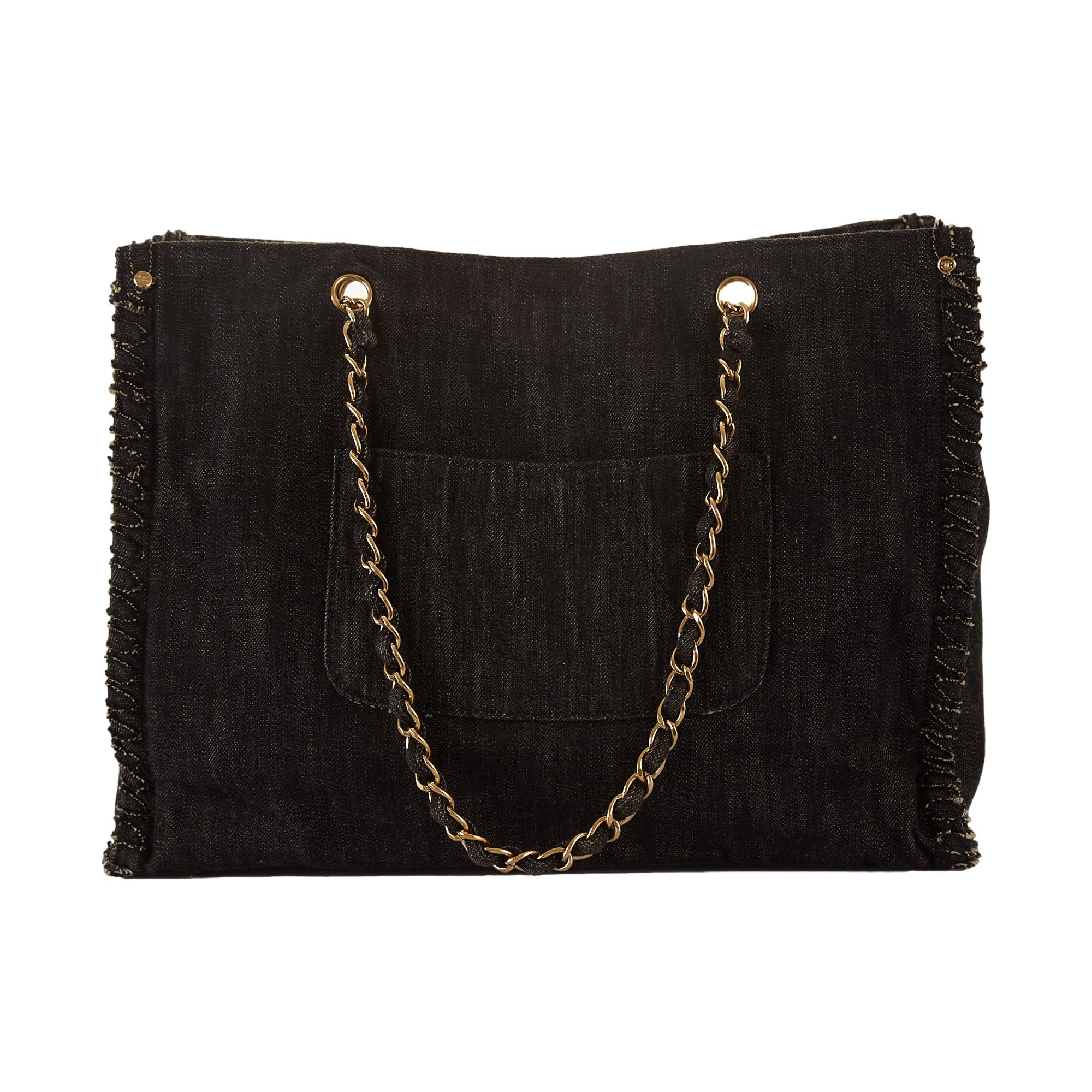 Chanel Denim Chain Shoulder Bag - Image 2