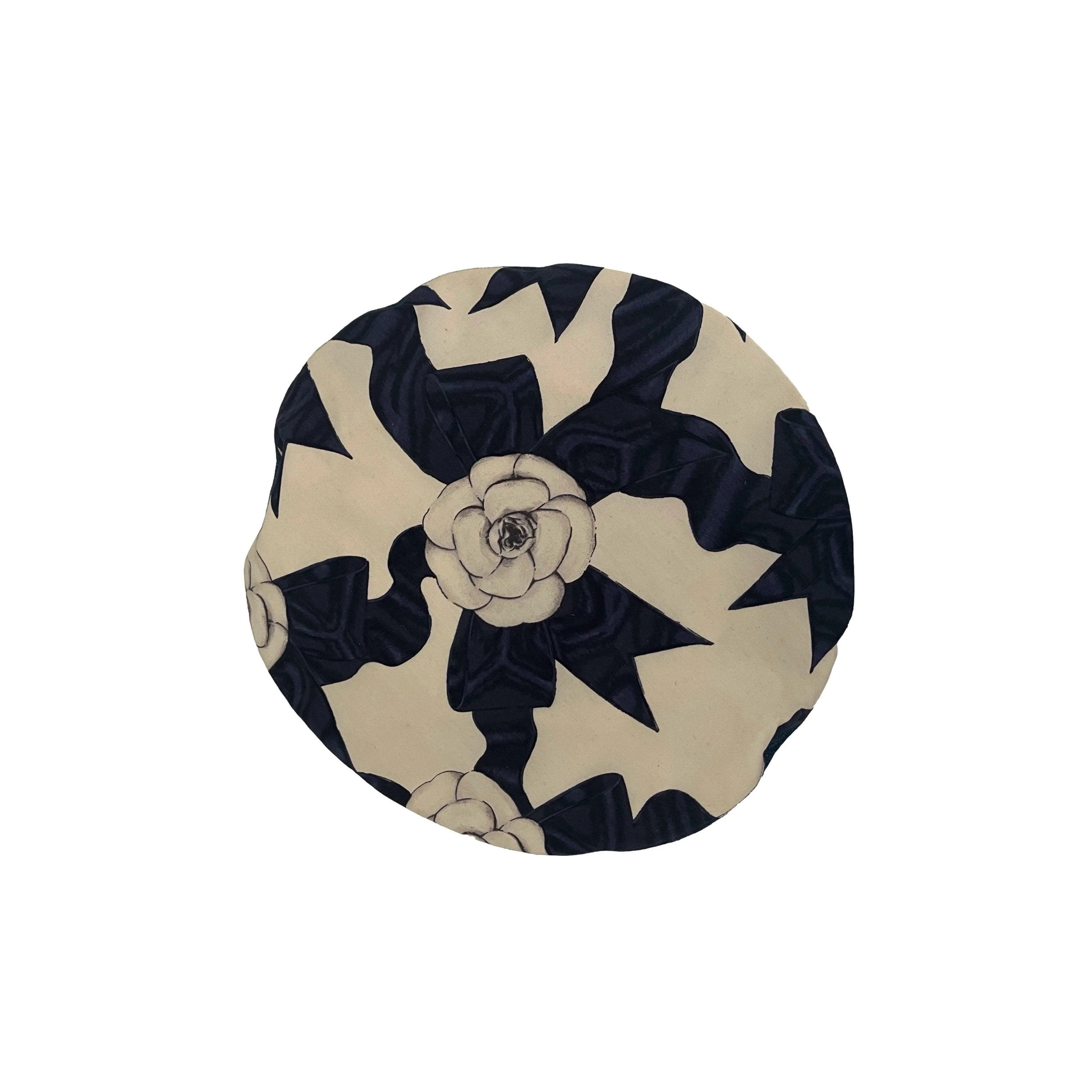 Chanel Denim Floral Beret