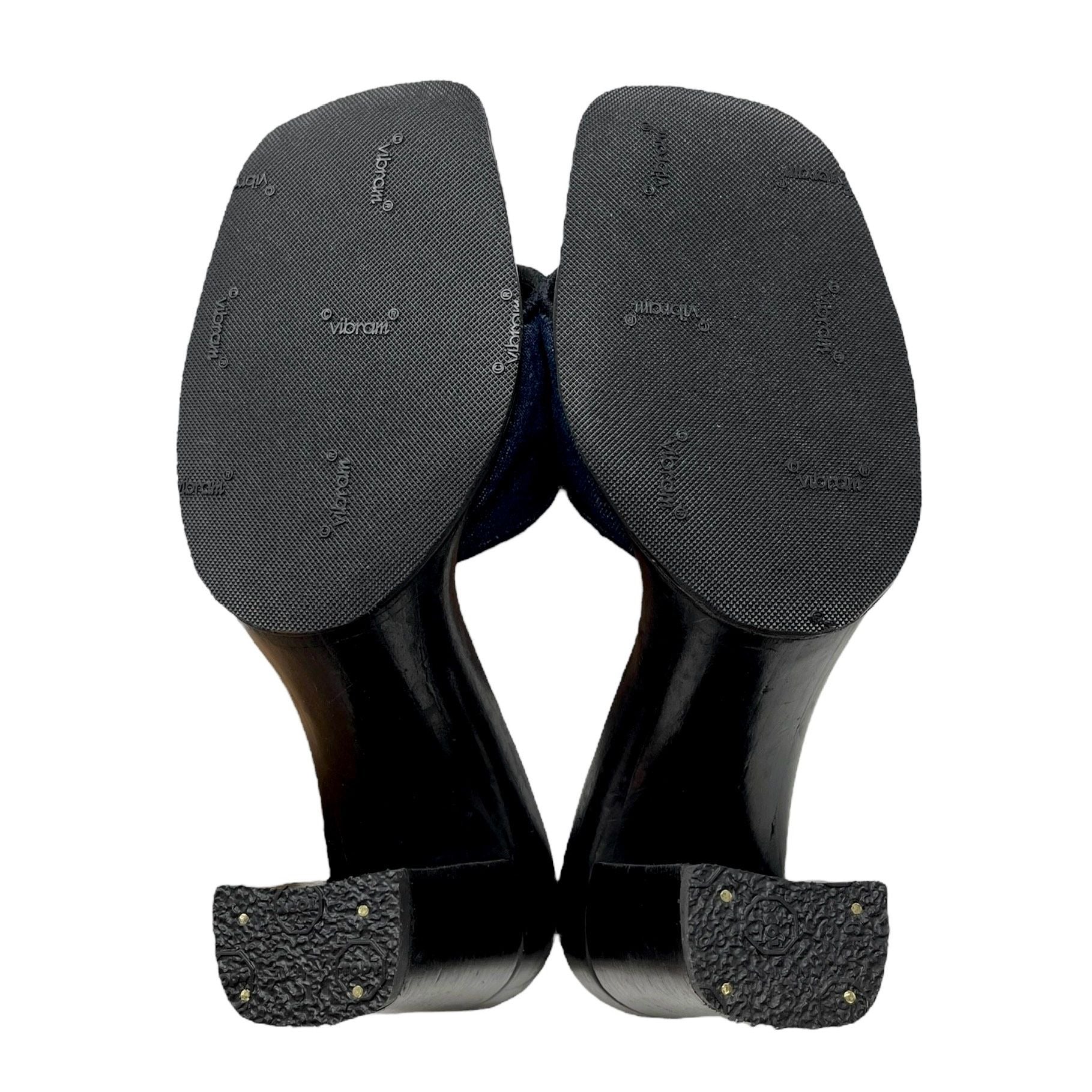 Chanel Denim Logo Block Heels - Image 4