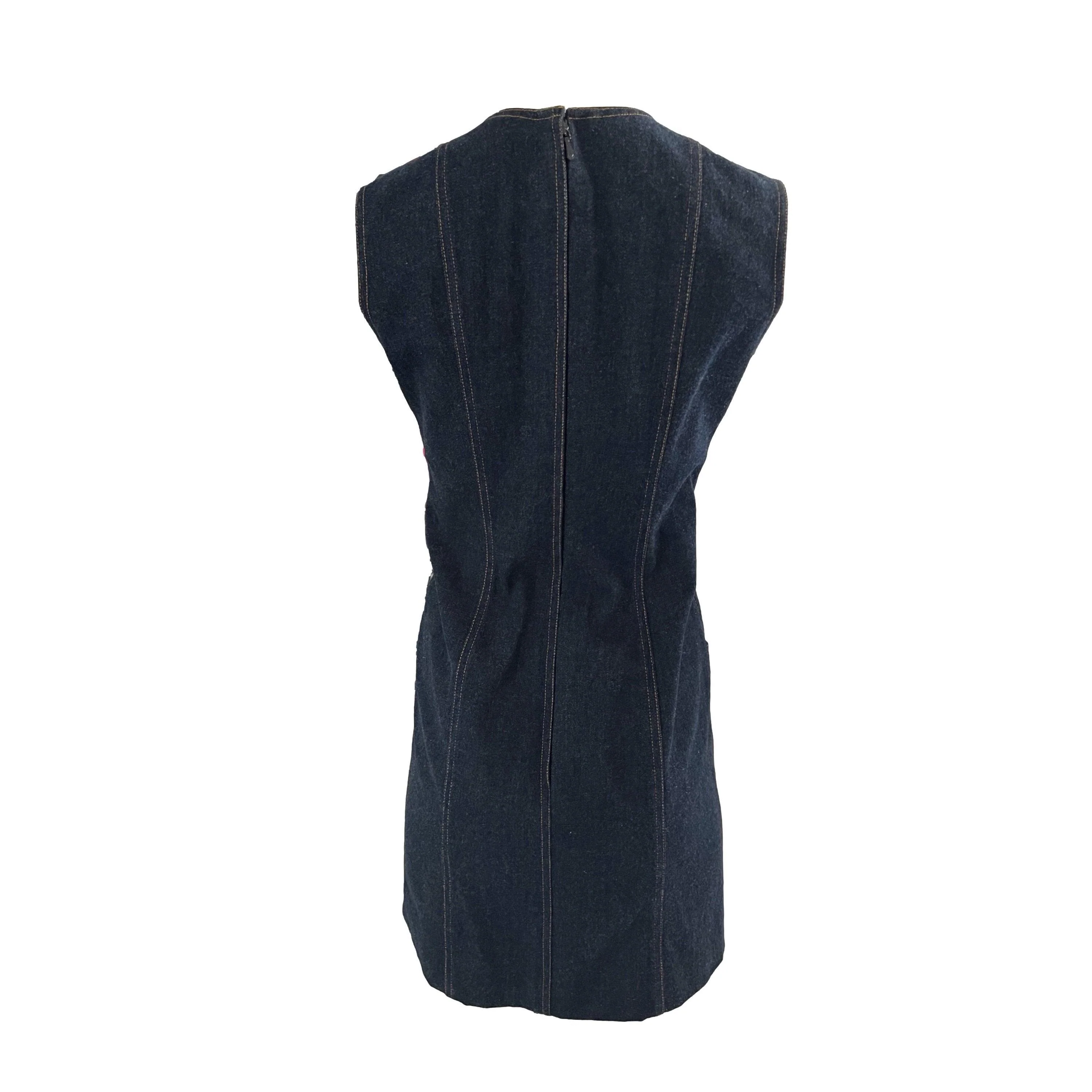 Chanel Denim Logo Button Dress - Image 2