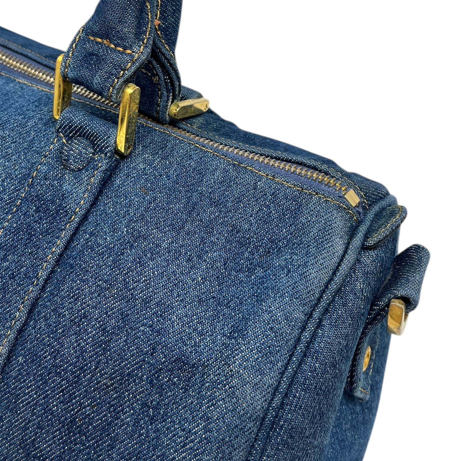 Chanel Denim Logo Carry On Bag - Image 6