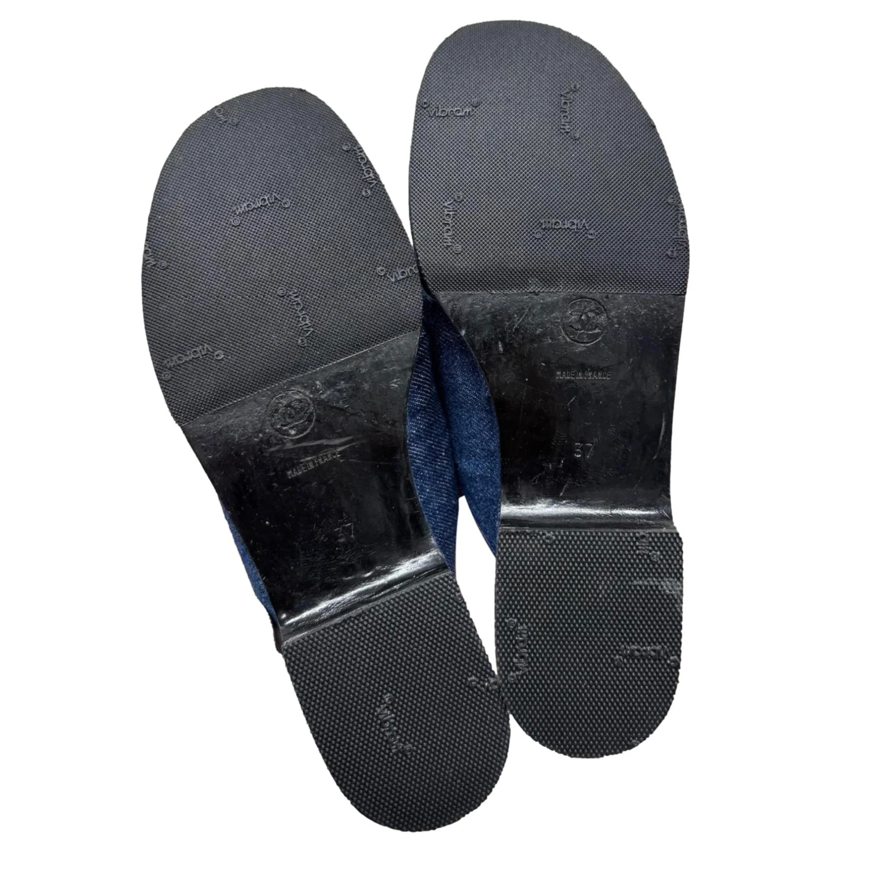 Chanel Denim Logo Sandals - Image 4
