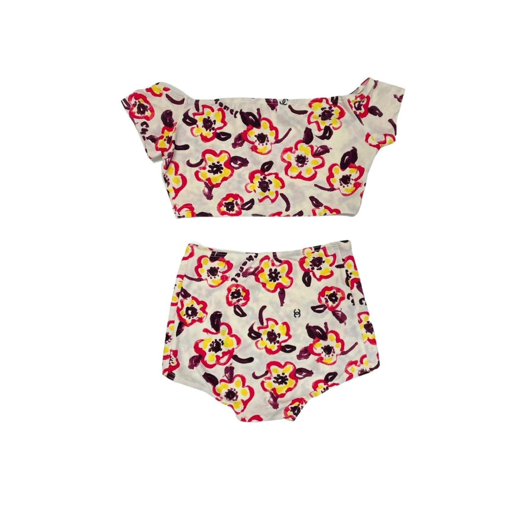 Chanel Floral Logo Cropped Set - Image 2