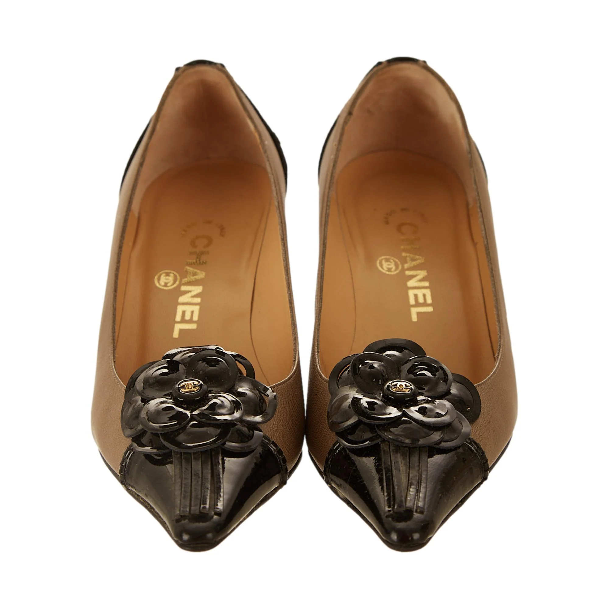 Chanel Floral Logo Heels - Image 2