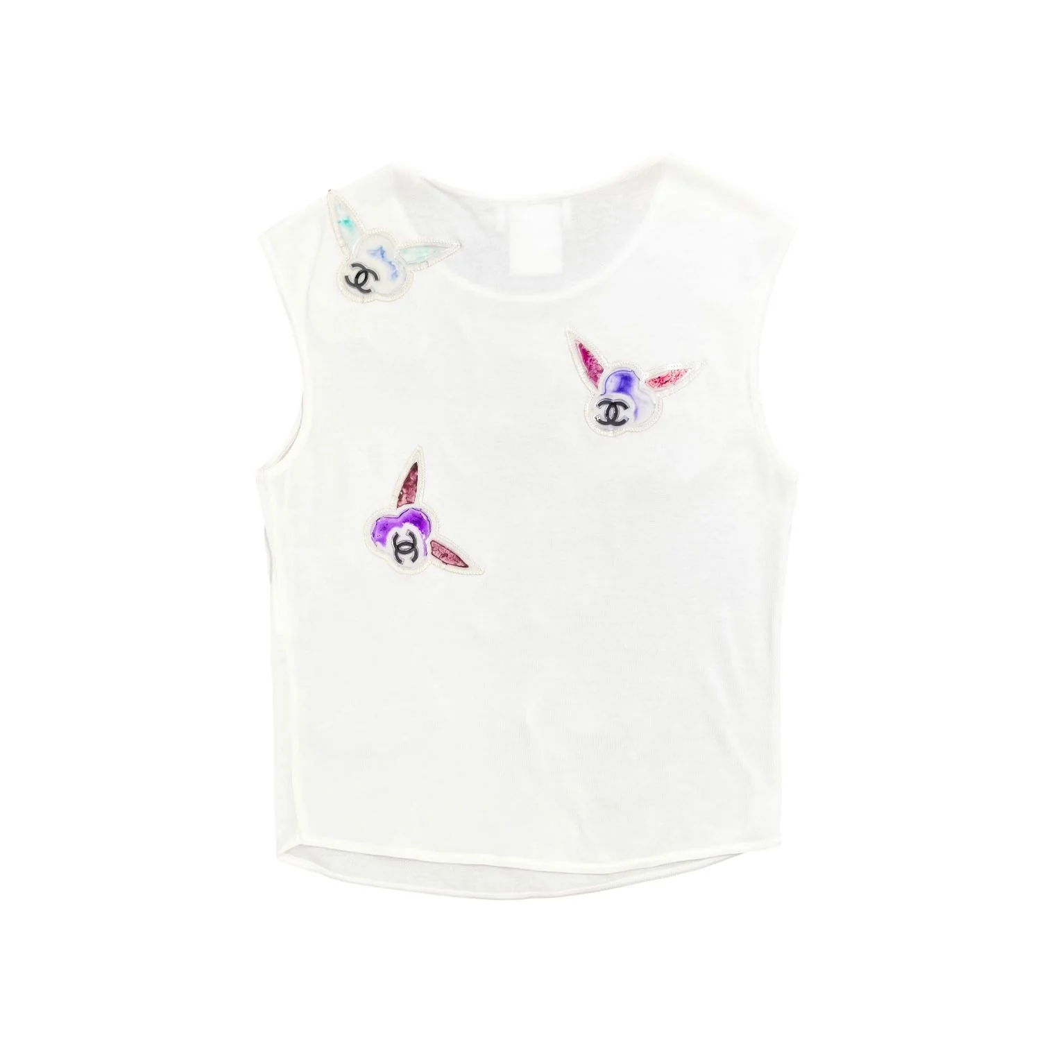 Chanel Floral Logo Tank - Image 2