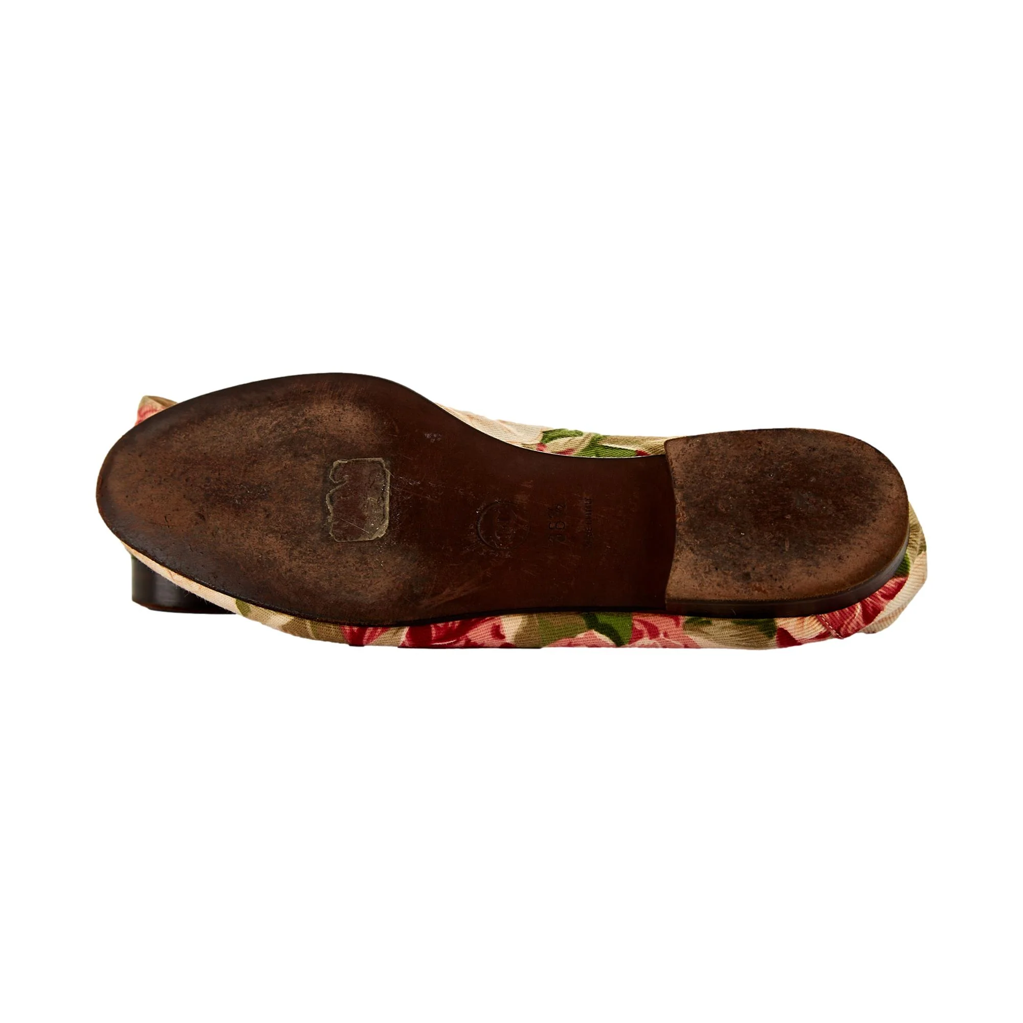 Chanel Floral Print Logo Flats - Image 4