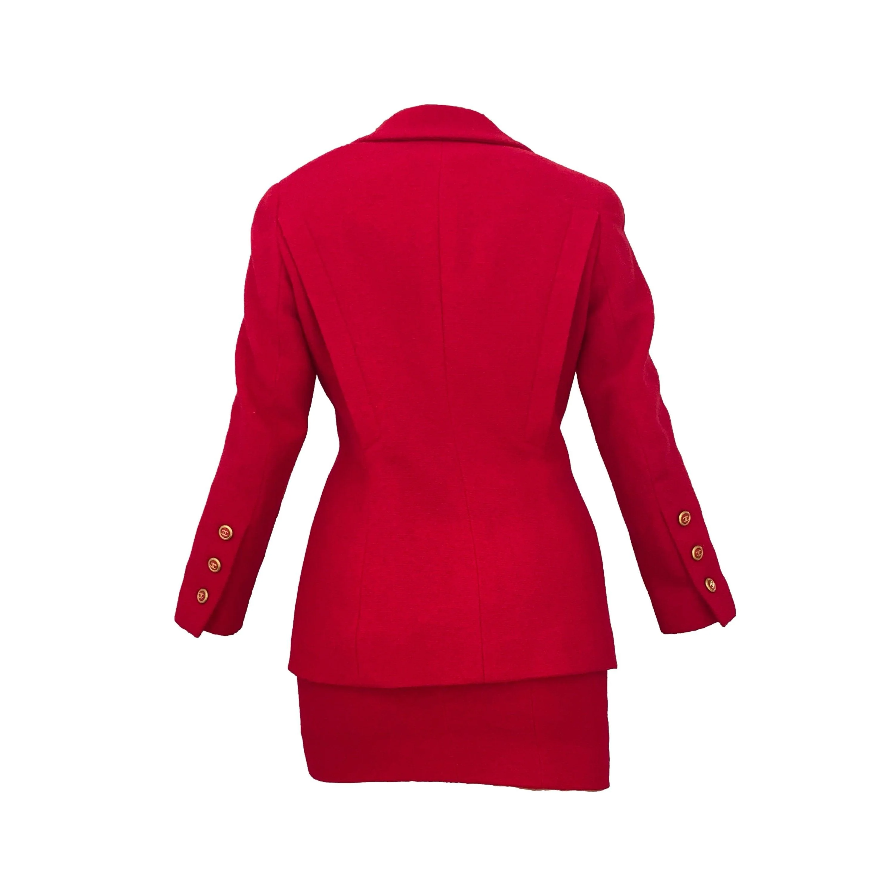 Chanel Fuchsia Tweed Mini Skirt Set - Image 2