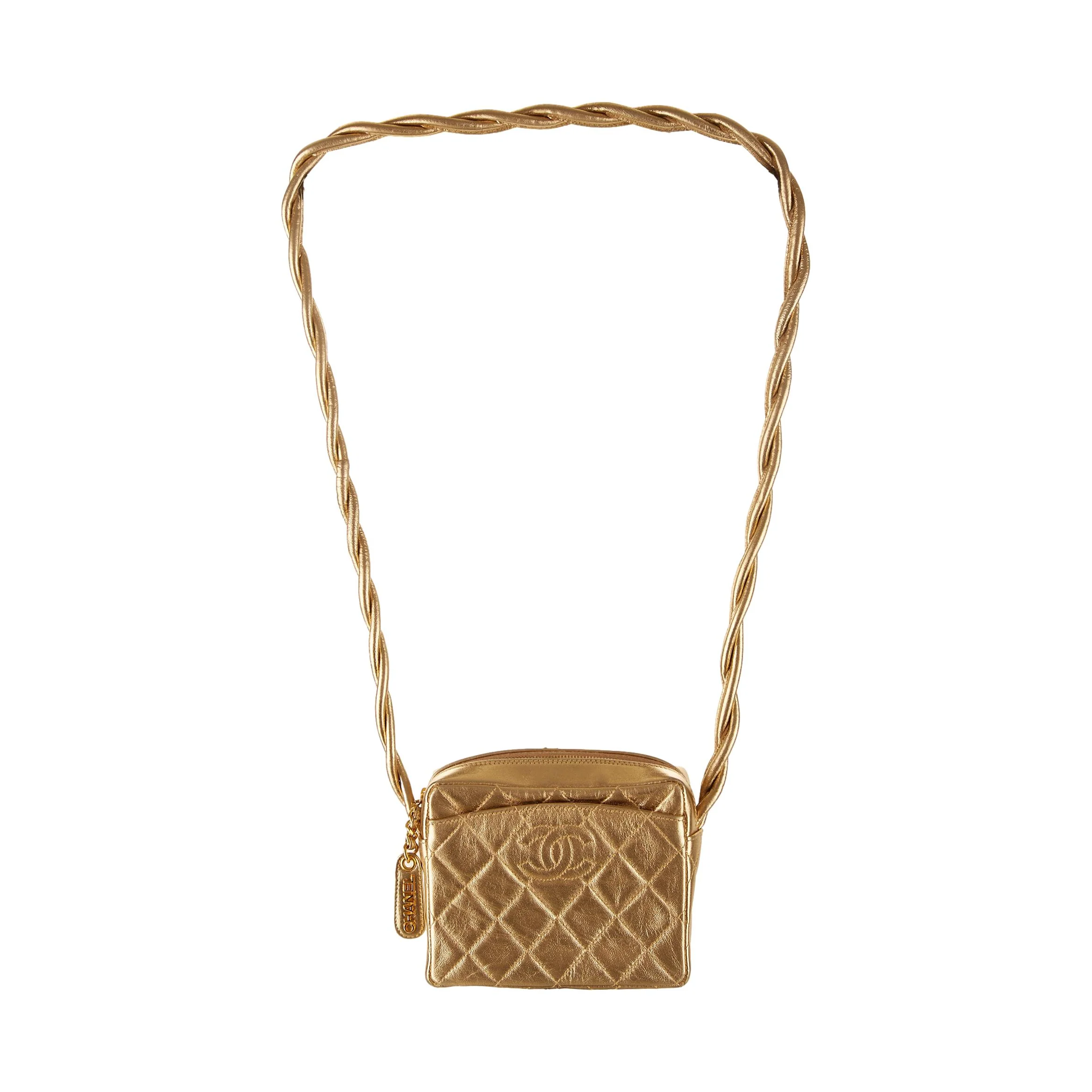 Chanel Gold Braided Shoulder Bag - Image 3